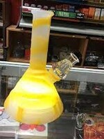 Twisted Lab LLC Twisted Labs Silicone Waterpipe Led Glow Stripped Yellow