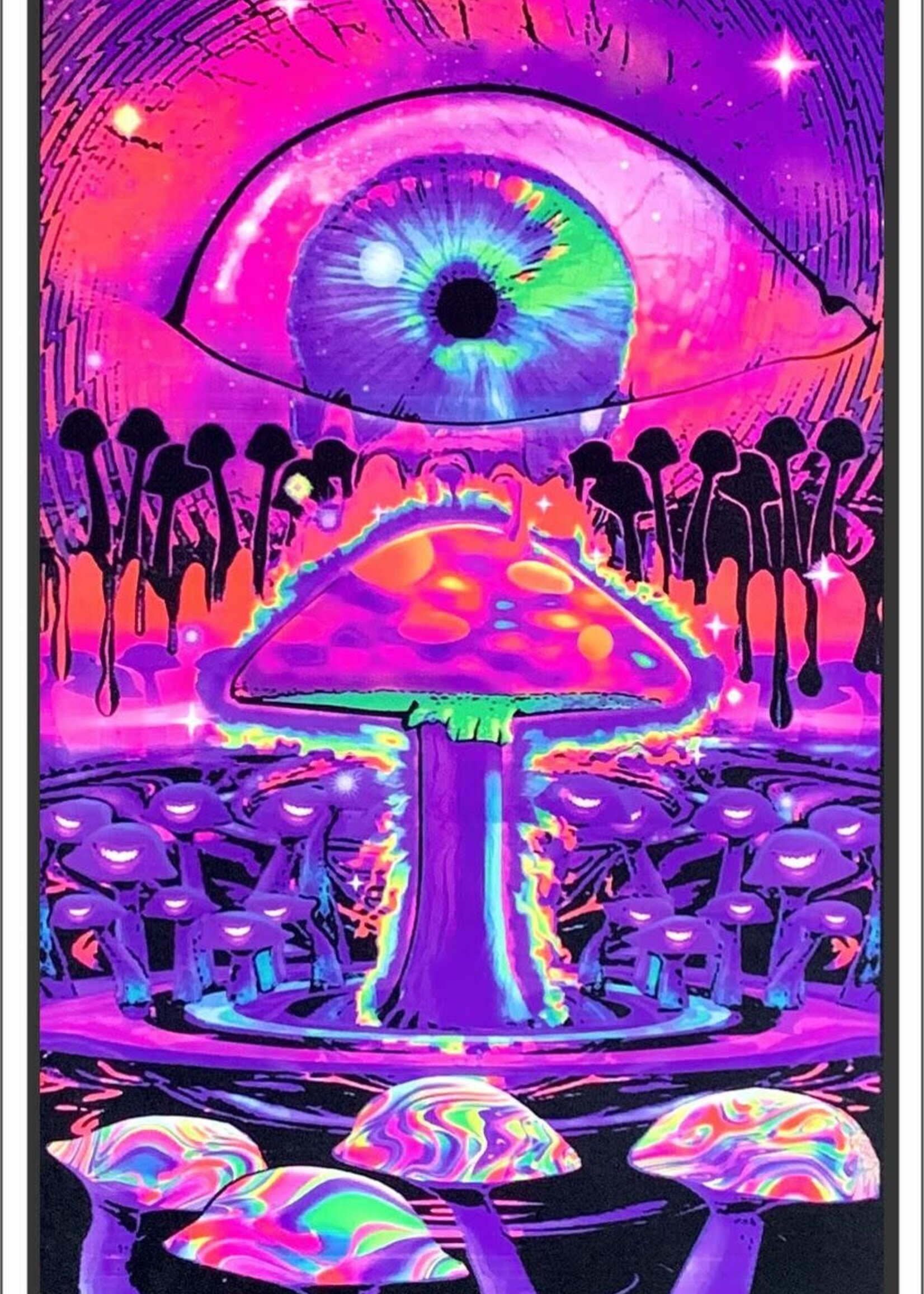 Magic Mushroom Blacklight Poster 24"x36"BLP1969