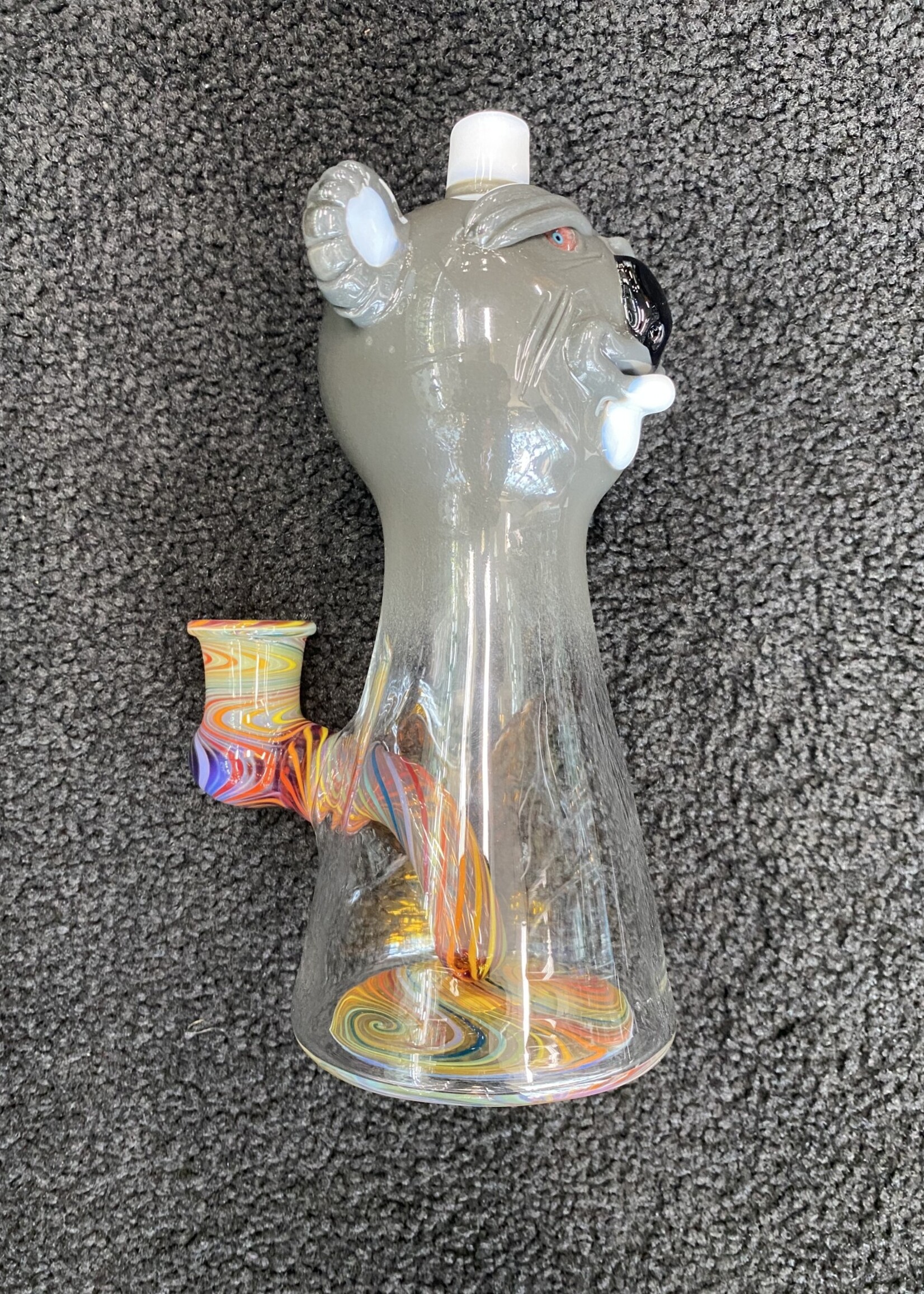 Aaron U Glass Aaron U Glass Large Grey Worked Koala Waterpipe