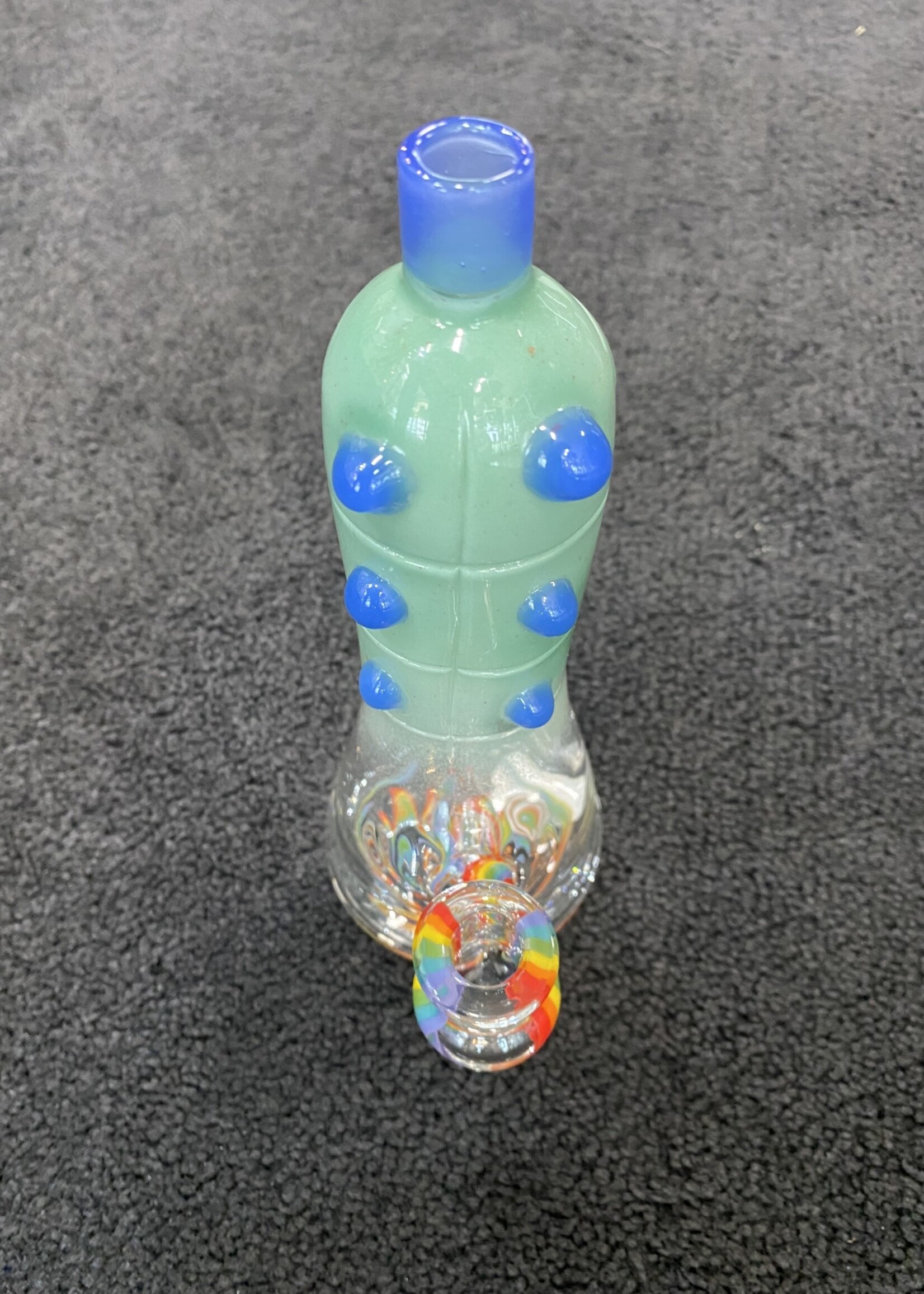 Aaron U Glass Aaron U Glass Large Green Worked Gator Waterpipe