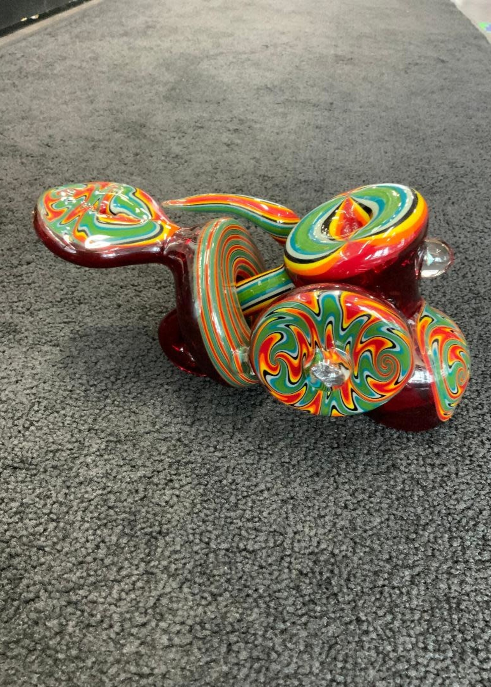 Kevin Beecher Kevin Beecher Red Wig Wag Worm Hole Loop Bubbler