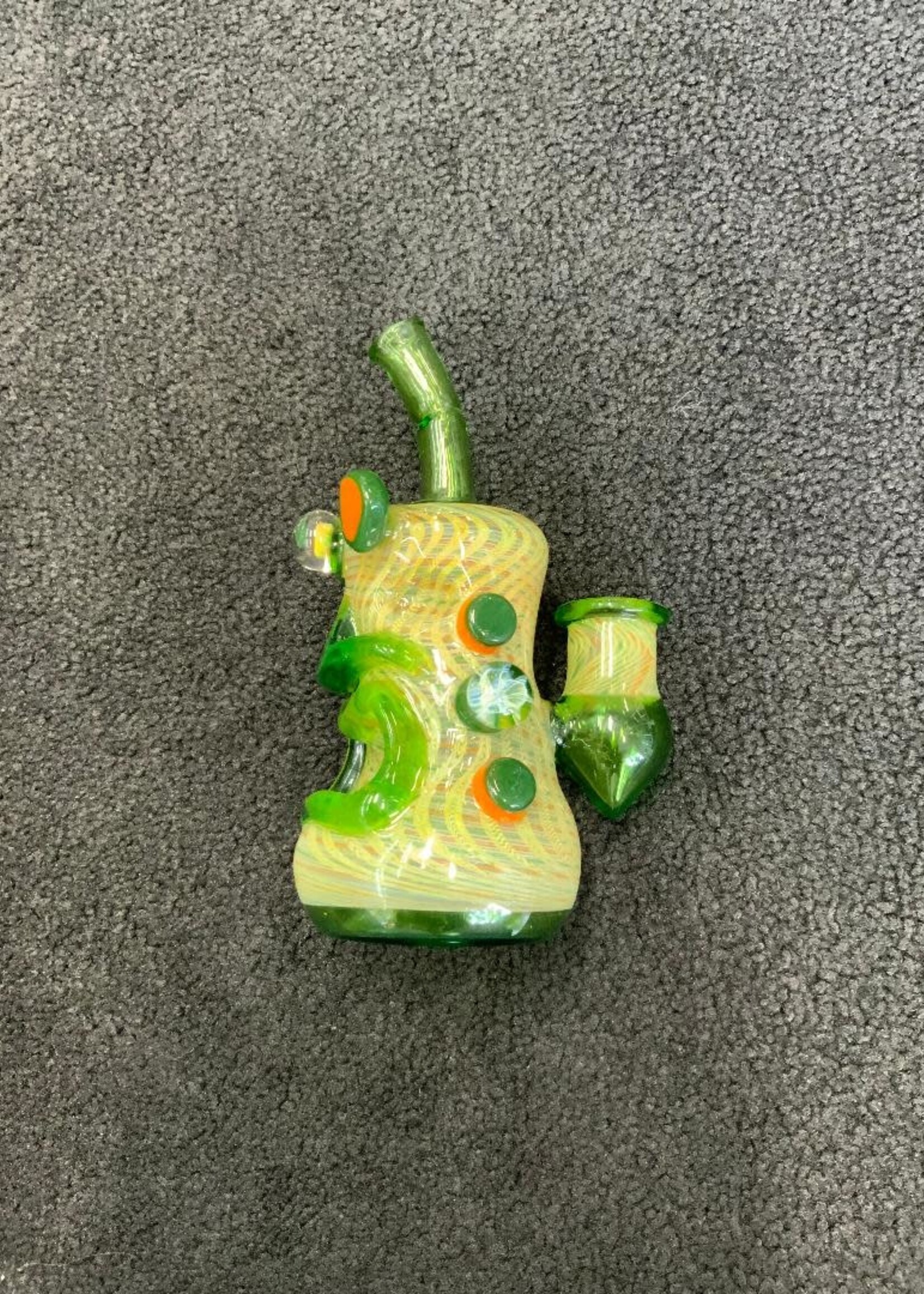 Don Chile Ortega Collaboration Green & Orange Tiki Waterpipe