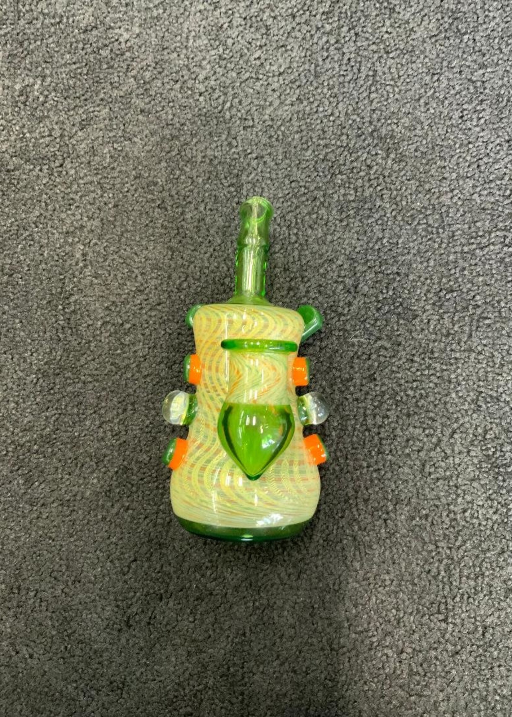 Don Chile Ortega Collaboration Green & Orange Tiki Waterpipe