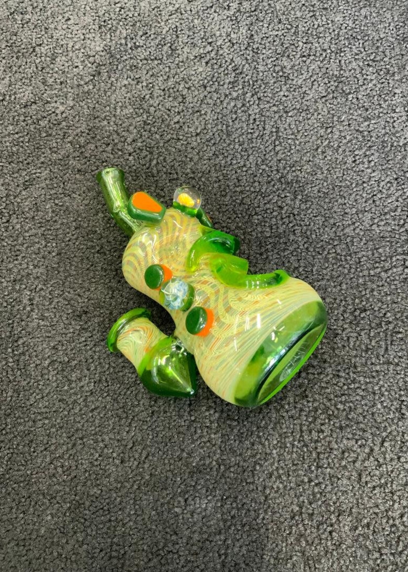Don Chile Ortega Collaboration Green & Orange Tiki Waterpipe