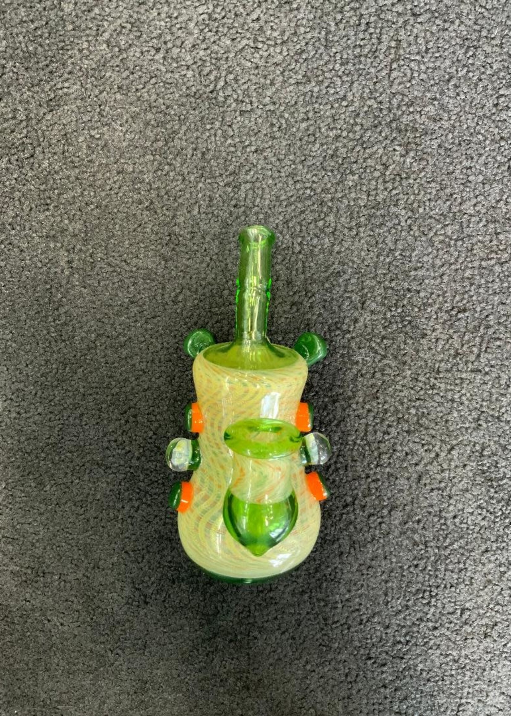 Don Chile Ortega Collaboration Green & Orange Tiki Waterpipe