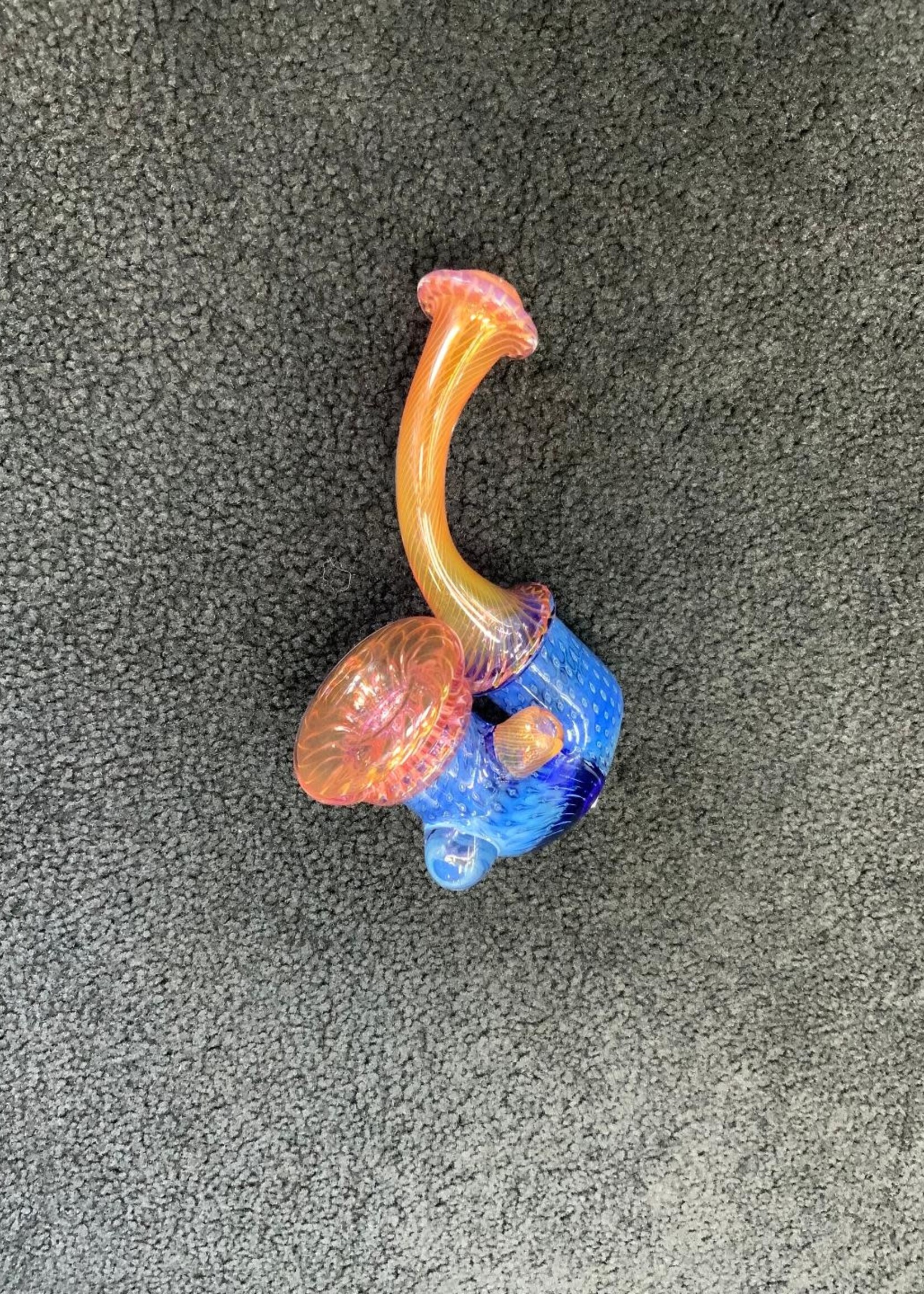Kevin Beecher Kevin Beecher Pink Fumed Blue Bubble Trap Hand Pipe