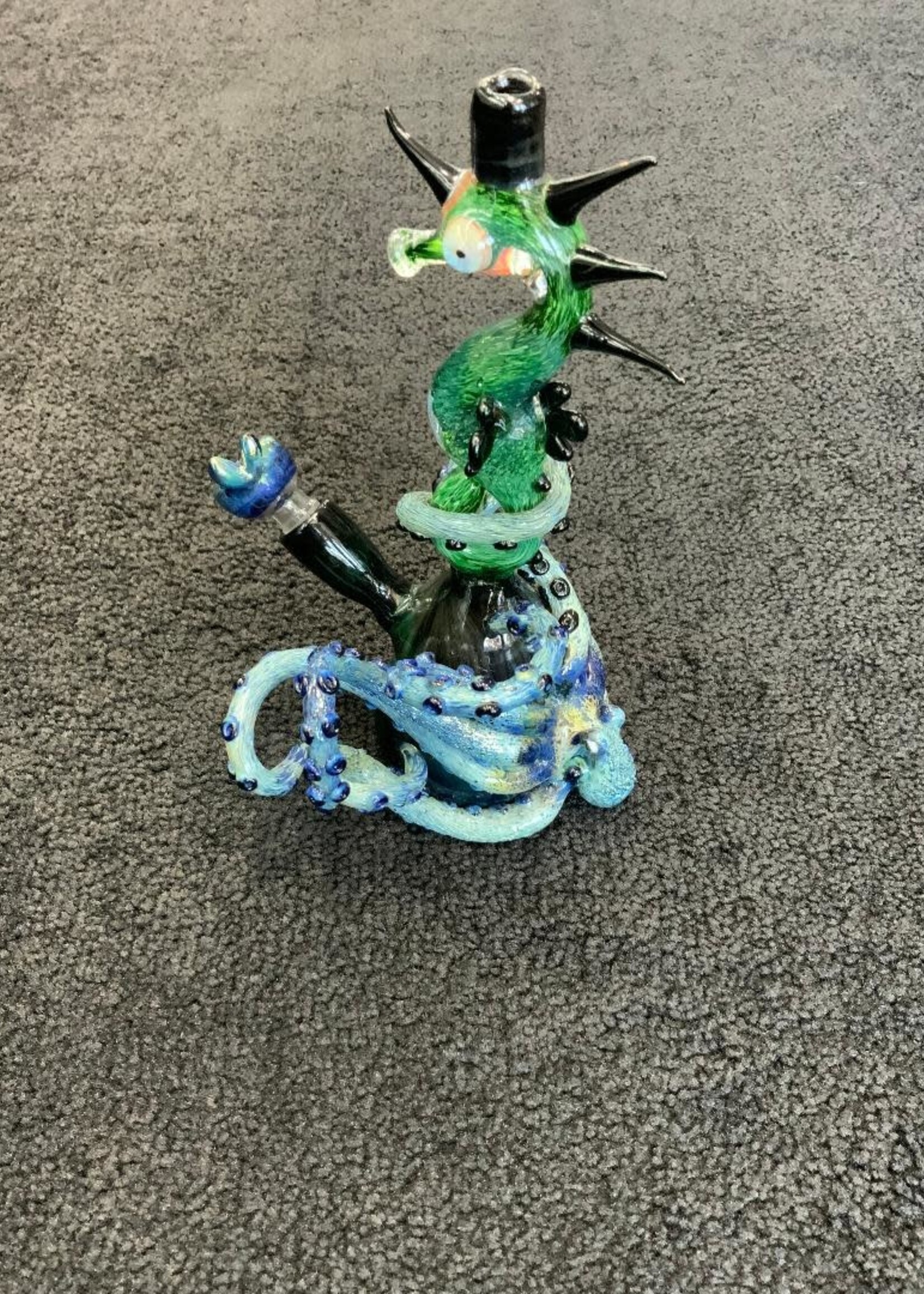 Arehart Glass Arehart Glass Seahorse and Octopus Waterpipe