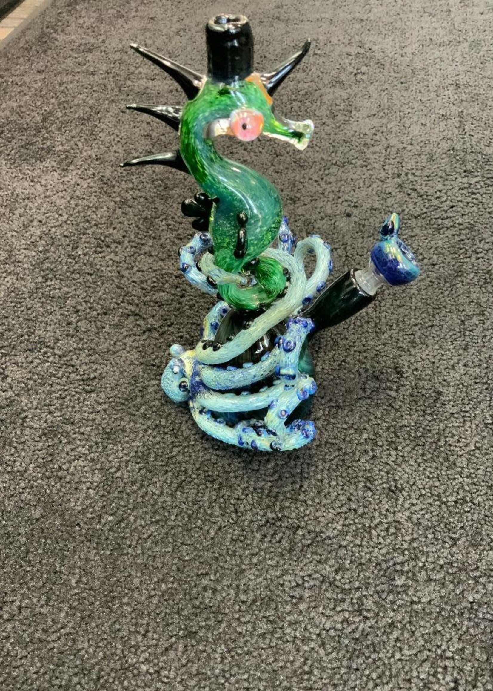 Arehart Glass Arehart Glass Seahorse and Octopus Waterpipe