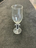 Kevin Beecher Kevin Beecher Black and White Ribbon Cane Stem Wine Glass
