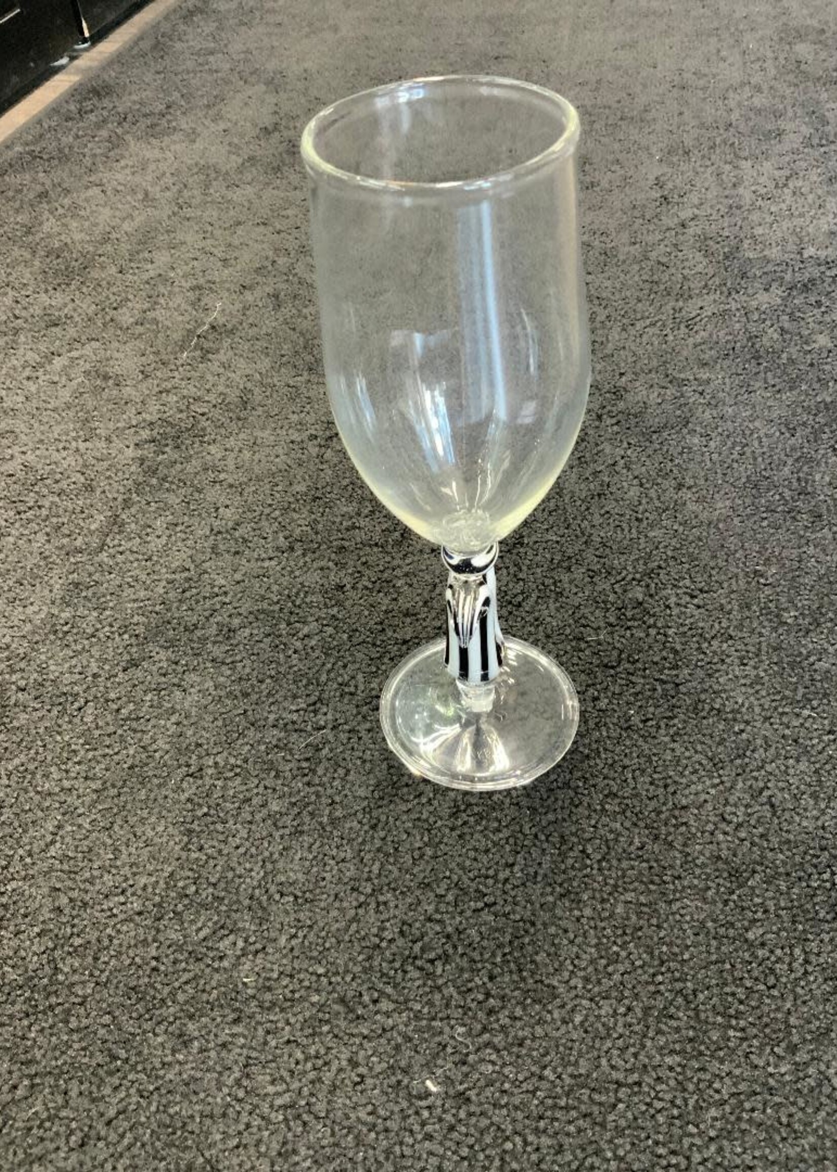Kevin Beecher Kevin Beecher Black and White Ribbon Cane Stem Wine Glass