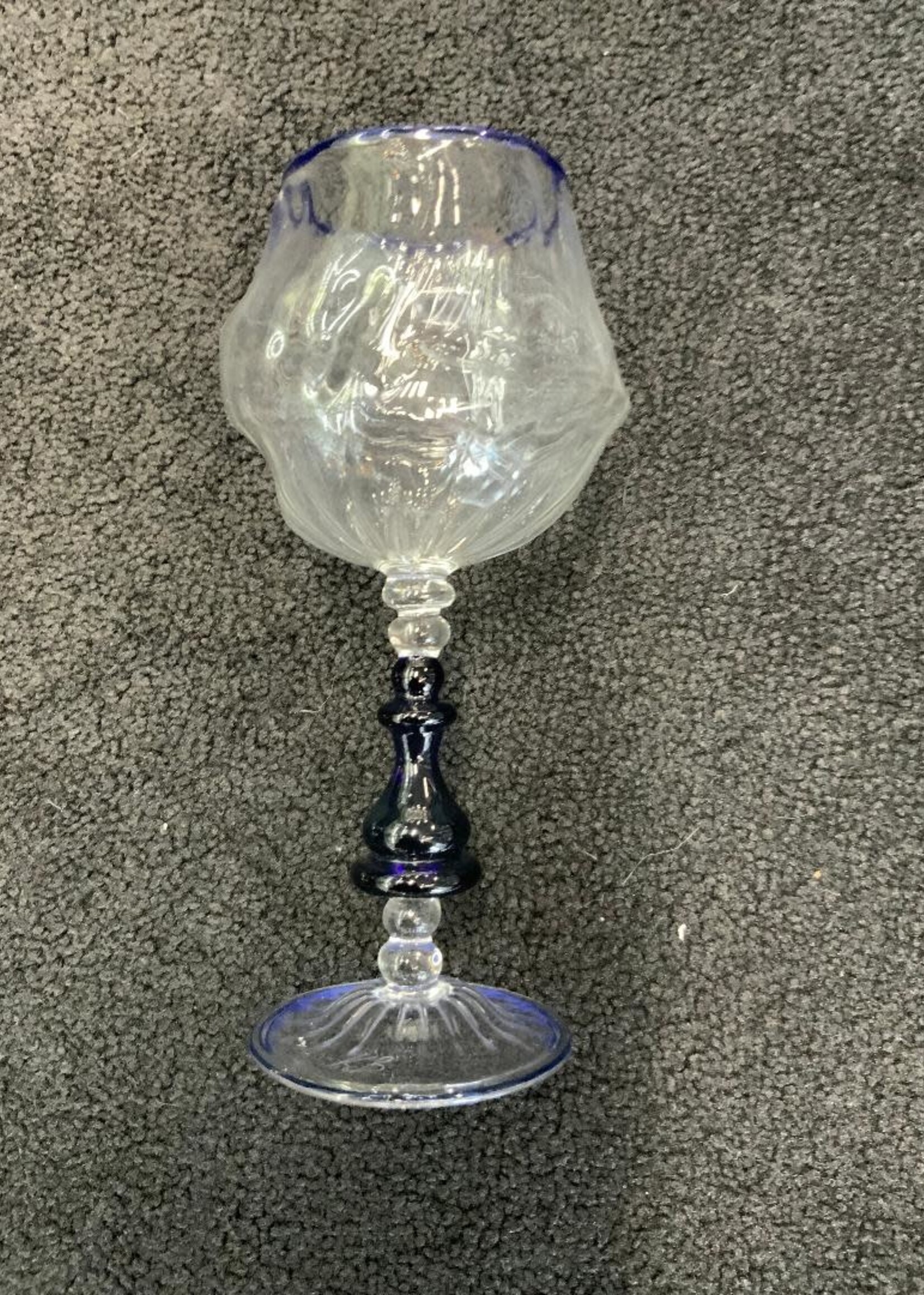 Kevin Beecher Kevin Beecher Blue Stem / Trim Wine Glass