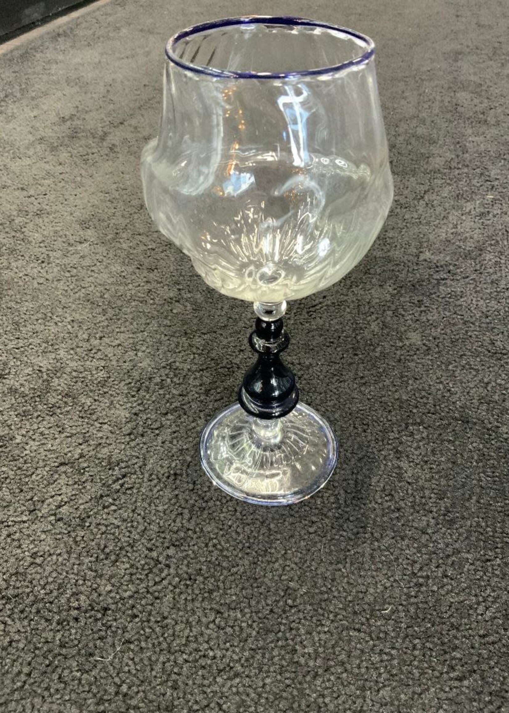 Kevin Beecher Kevin Beecher Blue Stem / Trim Wine Glass