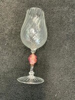 Kevin Beecher Kevin Beecher Pink Wrapped Fumed Stem Wine Glass