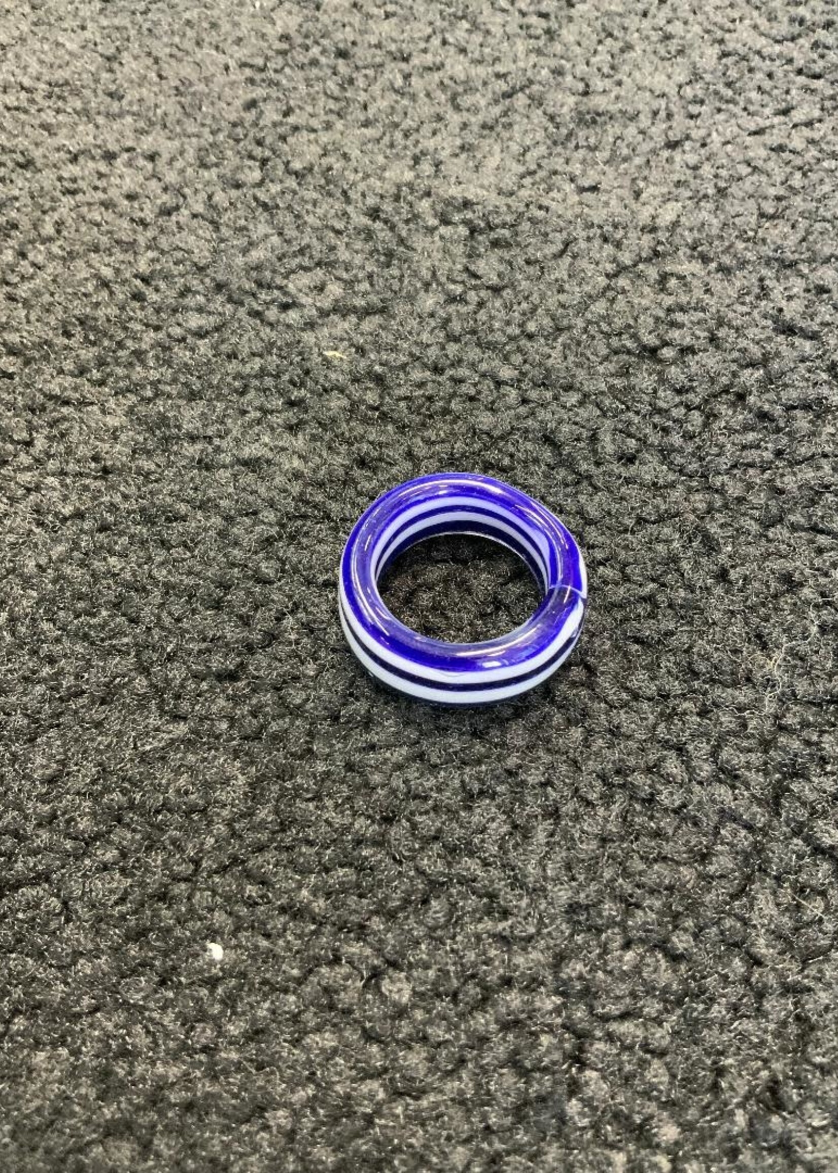 Kevin Beecher Kevin Beecher Blue and White Glass Ring