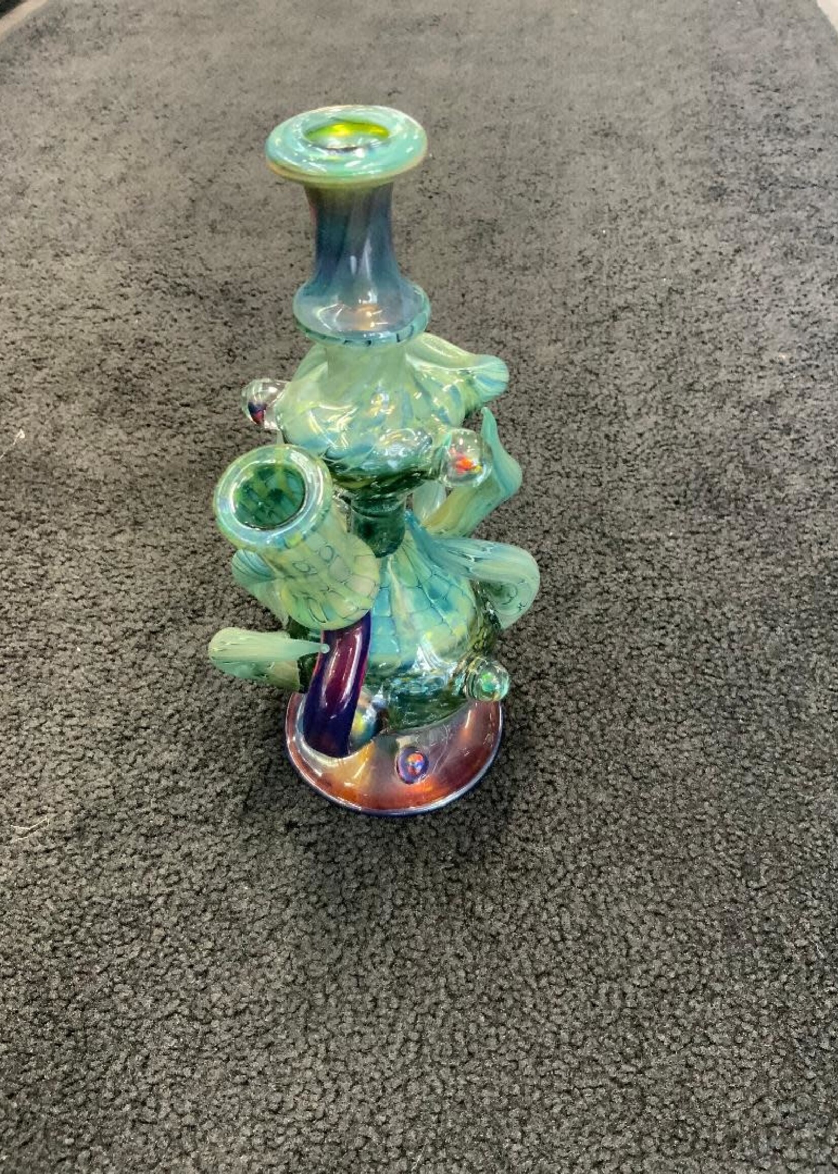 Kevin Beecher Kevin Beecher Horned Opal Green Recycler Waterpipe