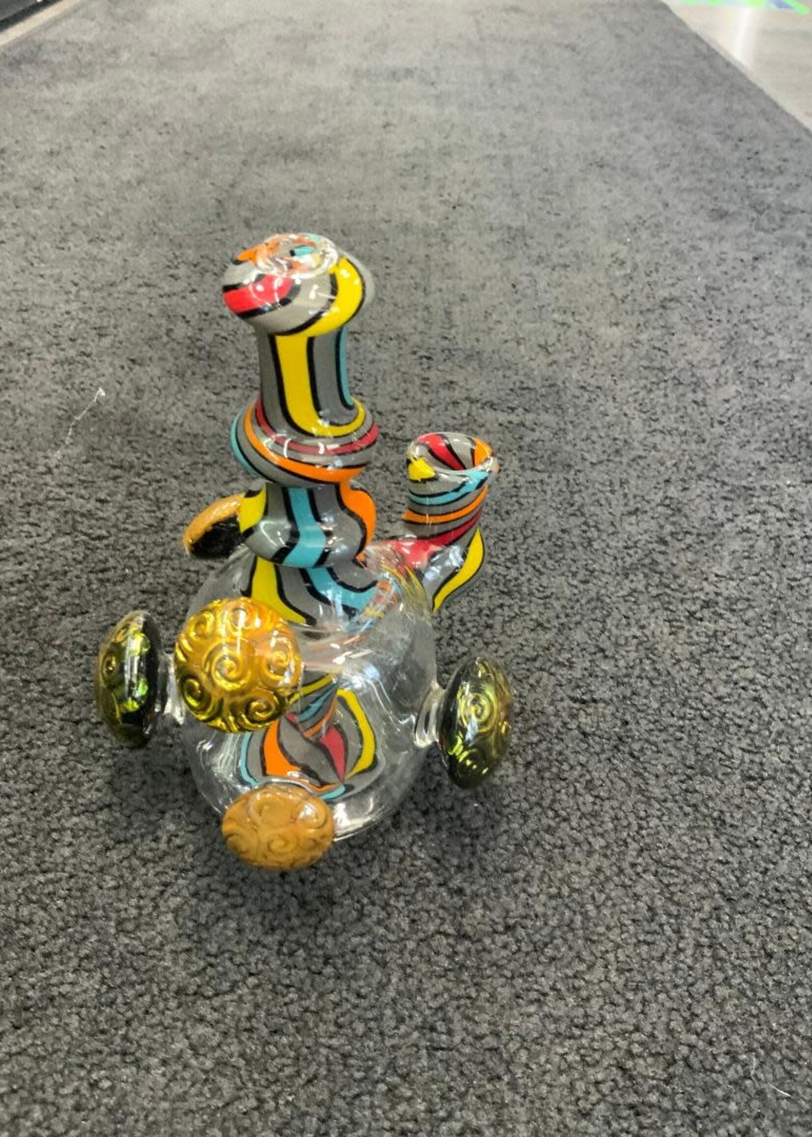 Kevin Beecher Kevin Beecher Grey Red Blue Orange and Yellow Waterpipe