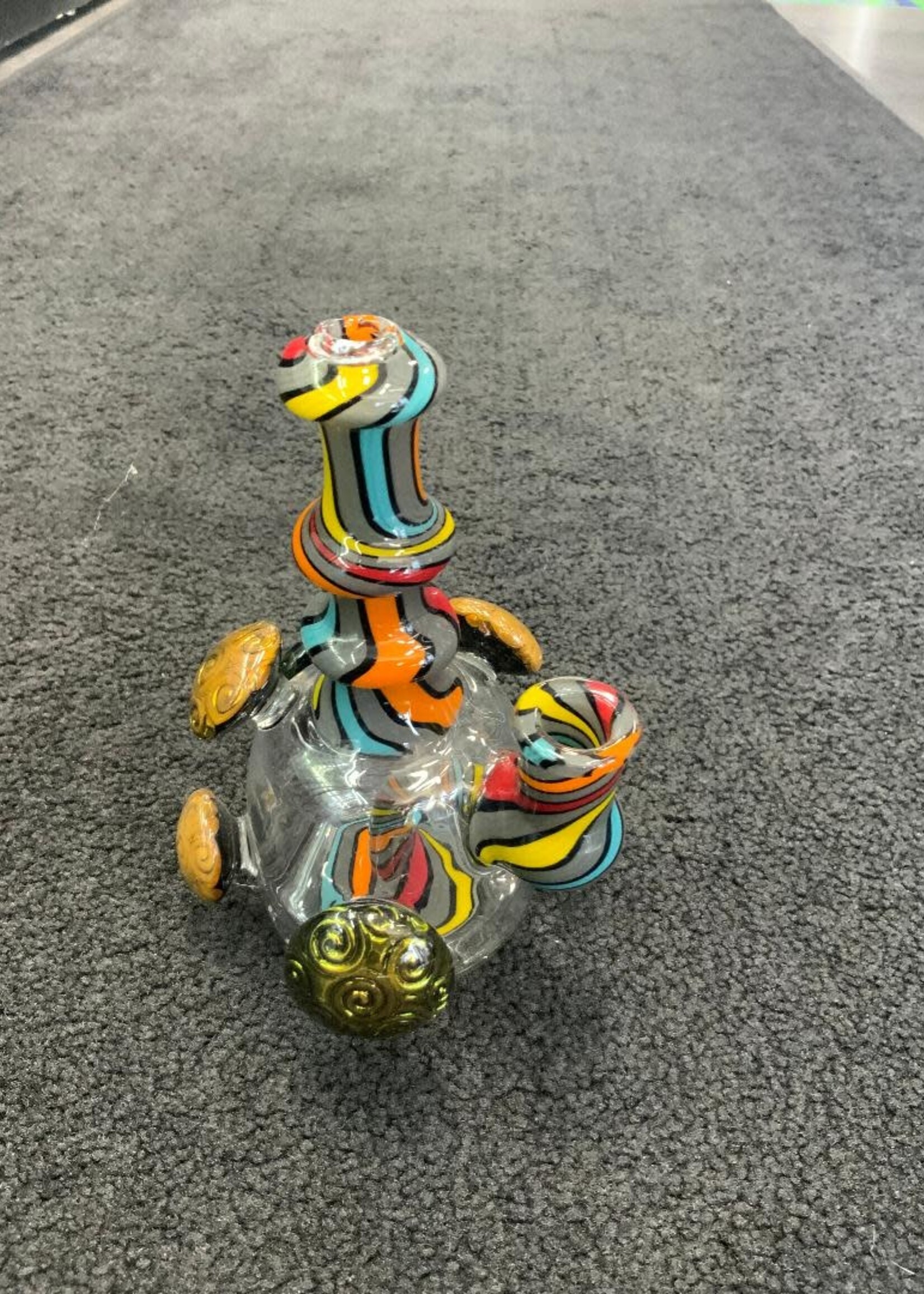 Kevin Beecher Kevin Beecher Grey Red Blue Orange and Yellow Waterpipe