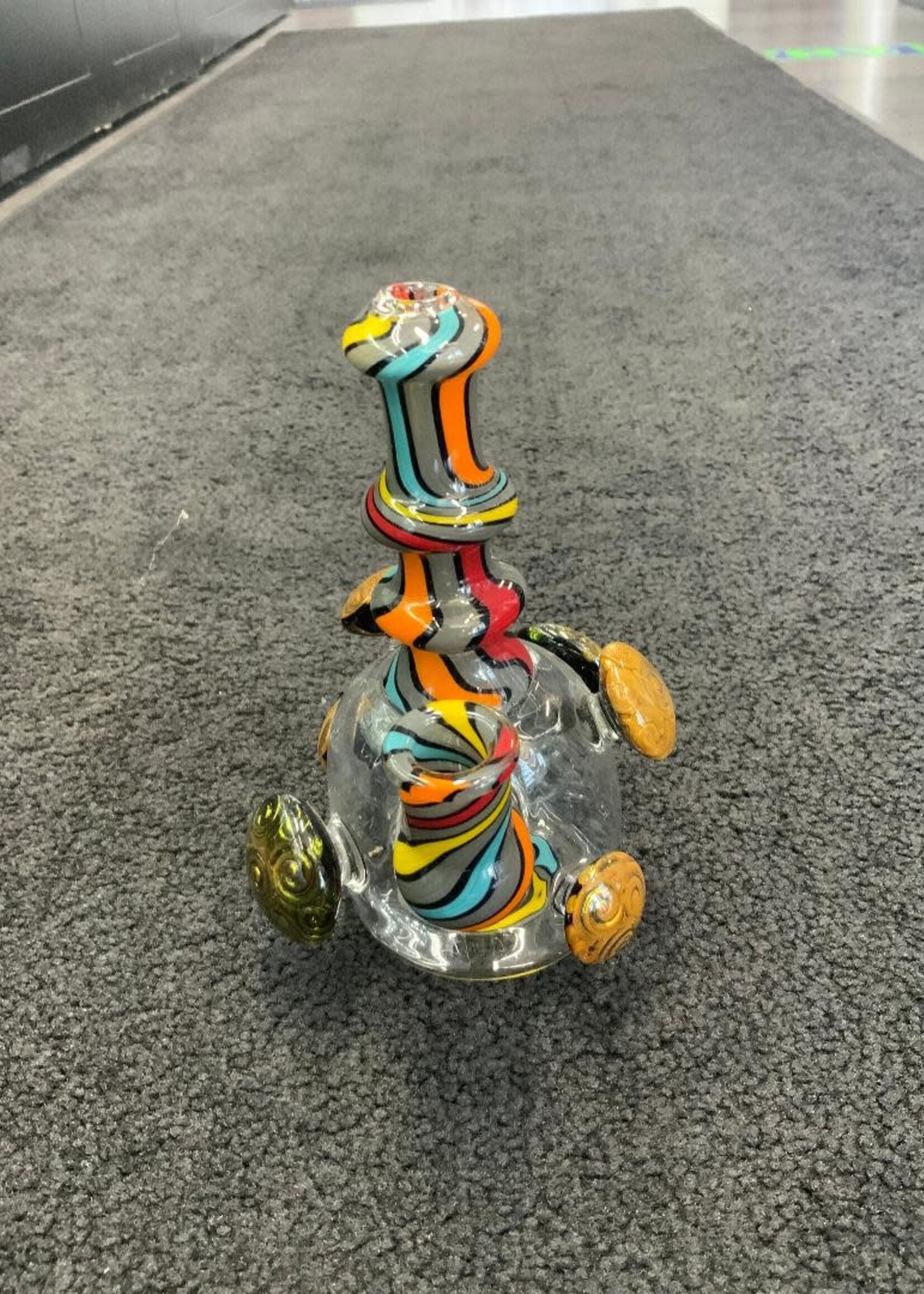 Kevin Beecher Kevin Beecher Grey Red Blue Orange and Yellow Waterpipe