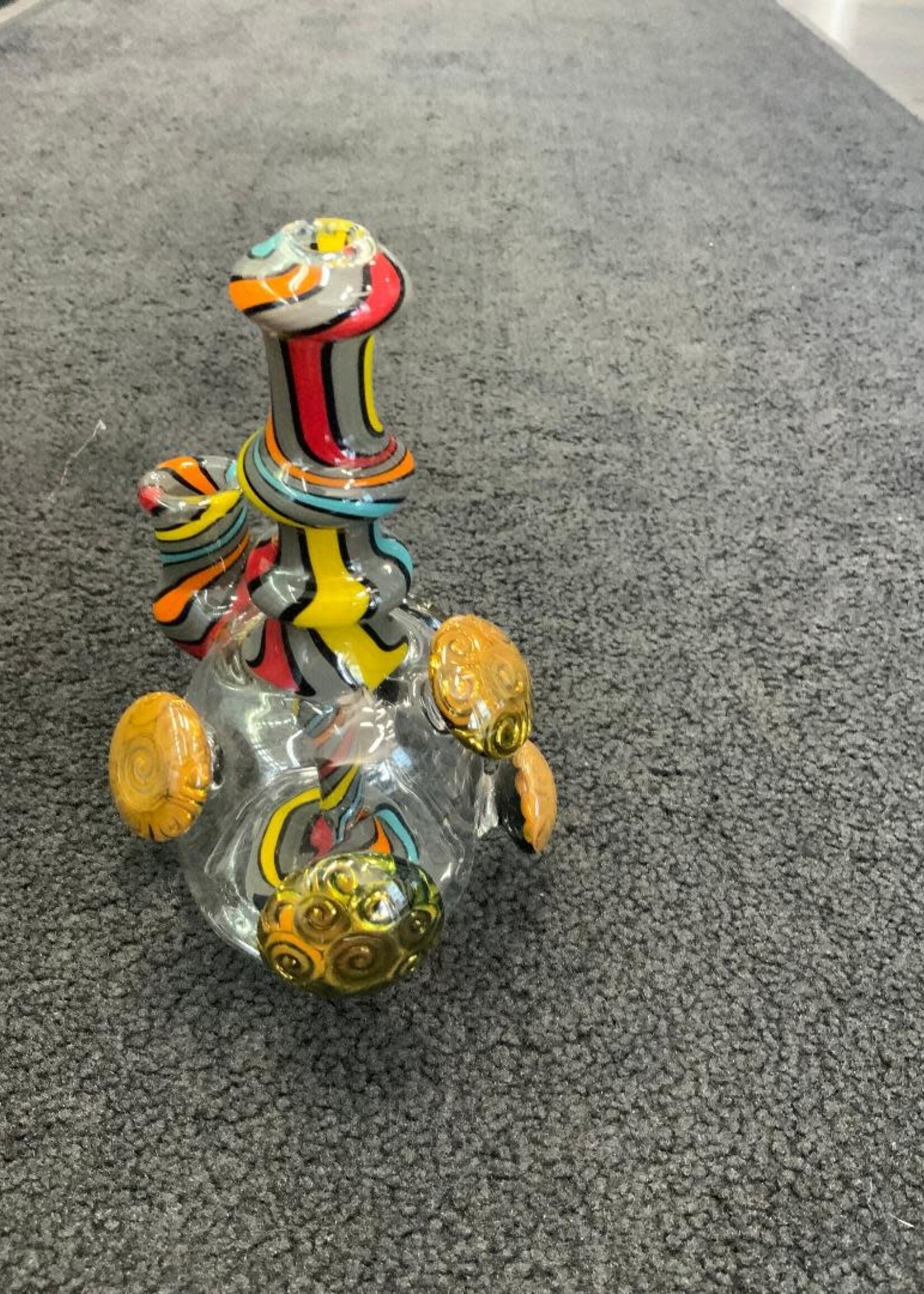 Kevin Beecher Kevin Beecher Grey Red Blue Orange and Yellow Waterpipe