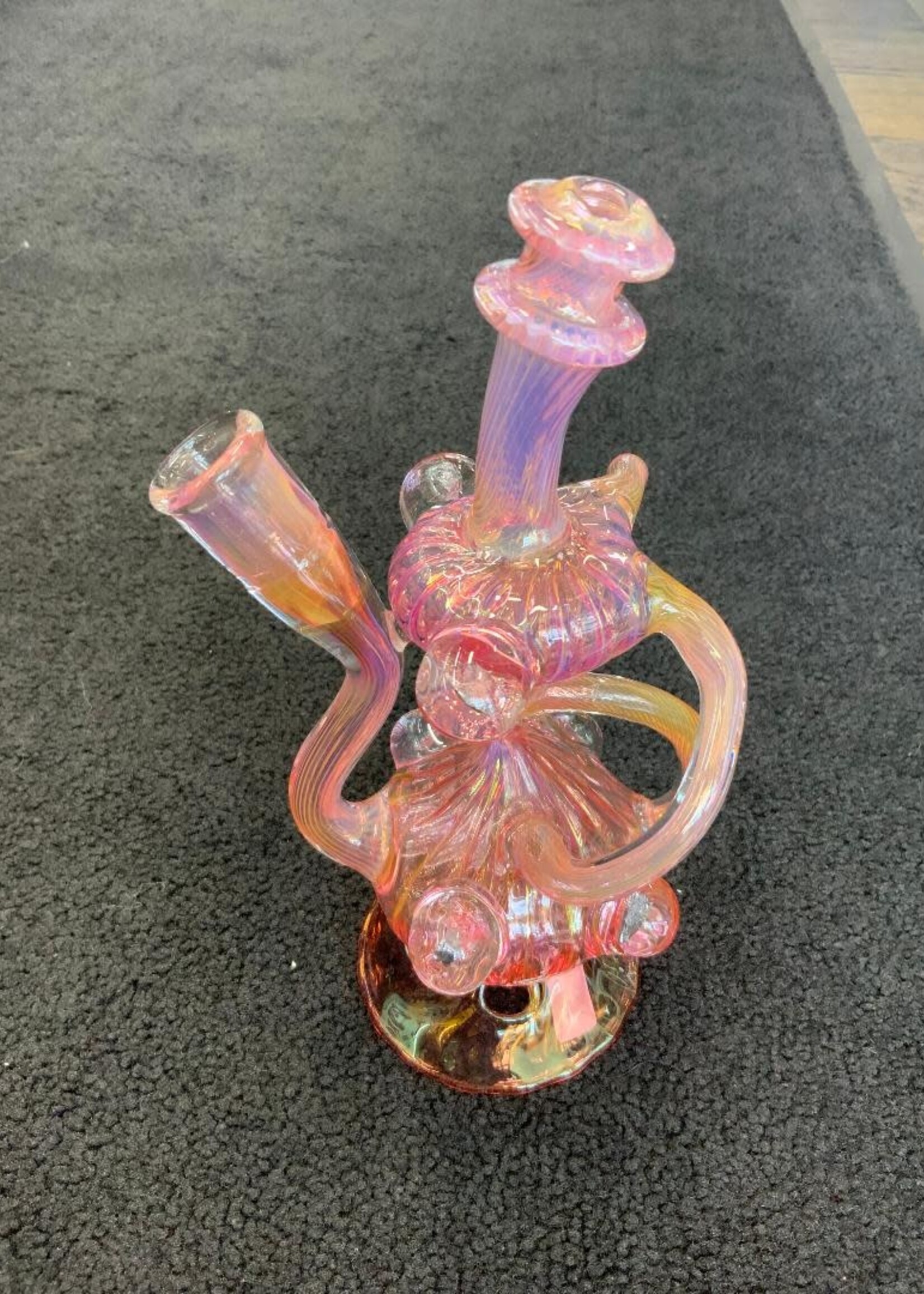 Kevin Beecher Kevin Beecher Silver Gold Fumed Recycler Waterpipe