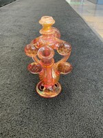 Kevin Beecher Kevin Beecher Collaboration Gold and Silver Fumed Recycler With Buttons Waterpipe