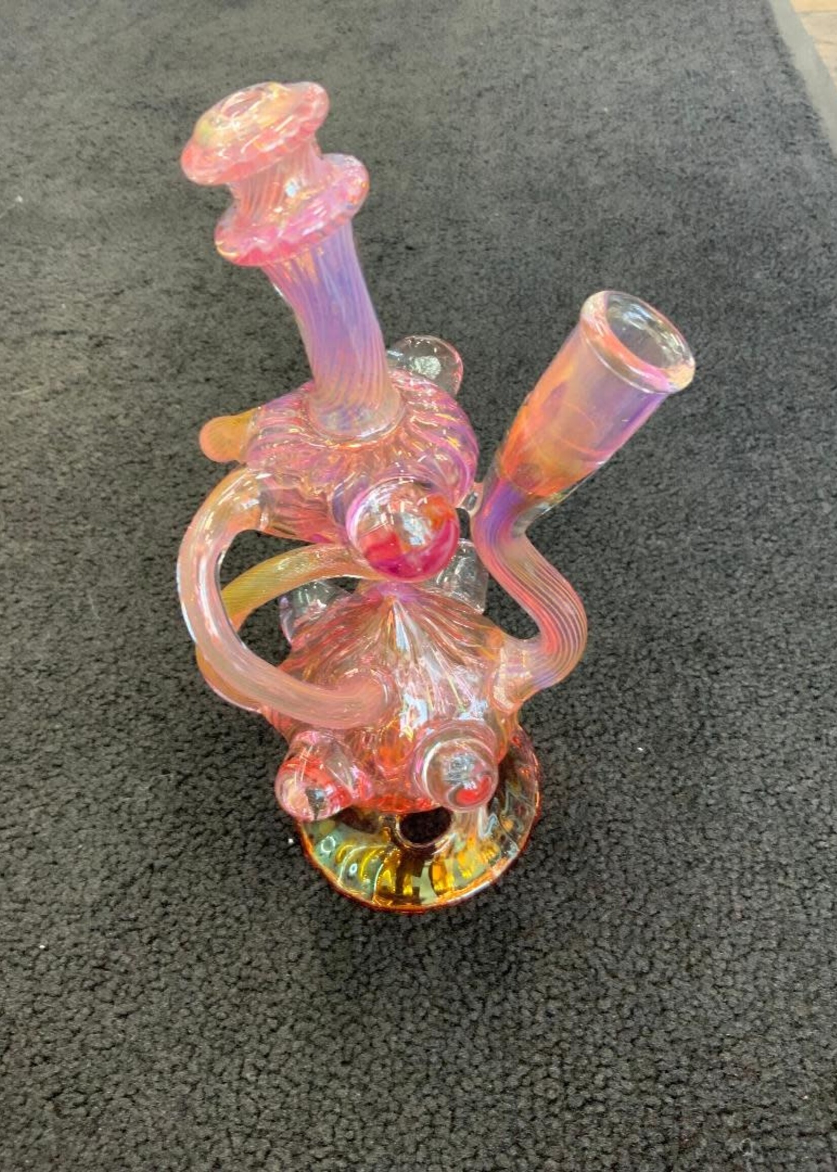 Kevin Beecher Kevin Beecher Silver Gold Fumed Recycler Waterpipe