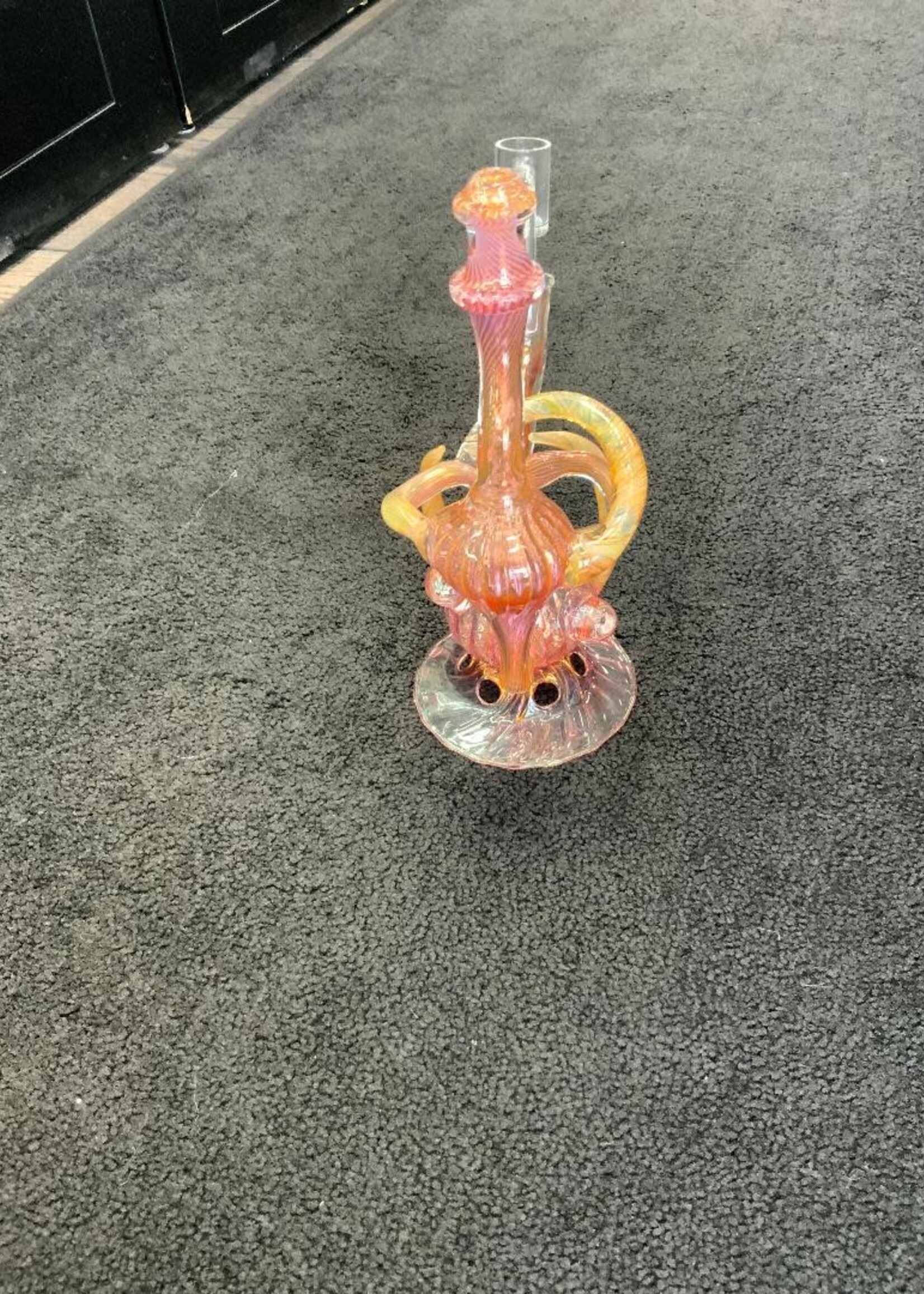 Kevin Beecher Kevin Beecher Silver Gold Fumed Horned Recycler Waterpipe