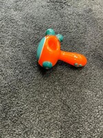 Punky Glass Punky Glass Orange/Teal Handpipe