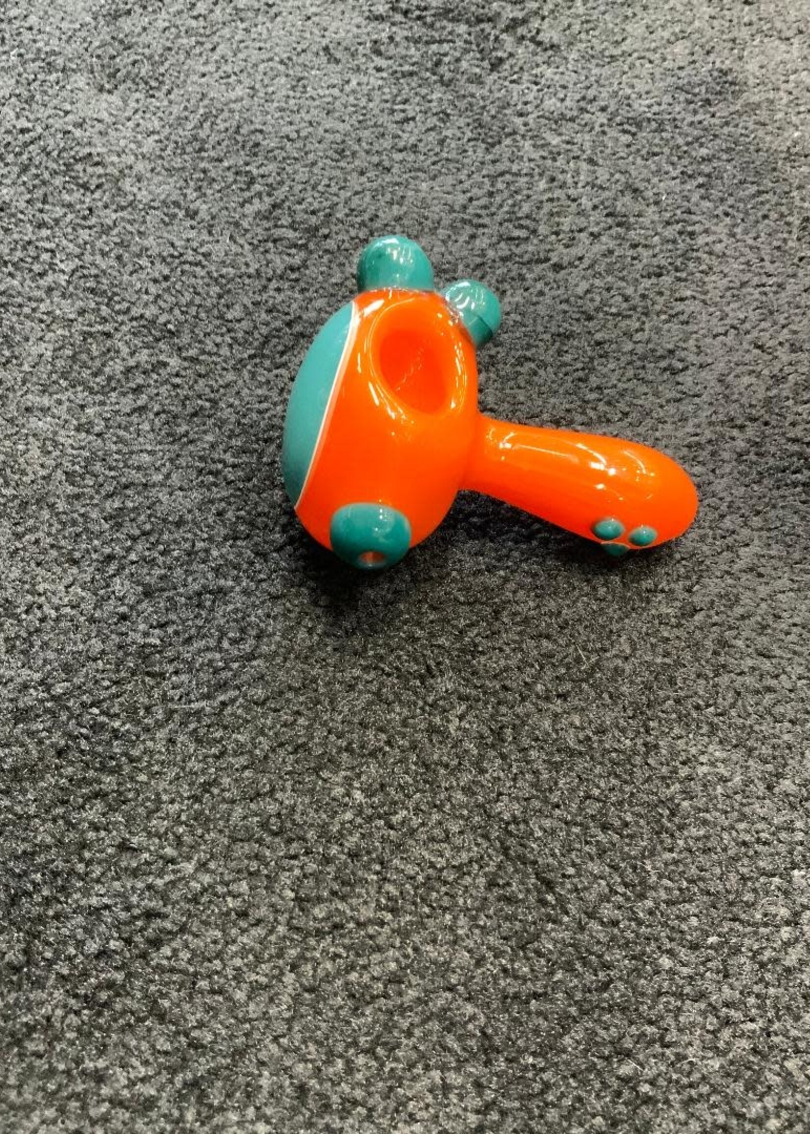 Punky Glass Punky Glass Orange/Teal Handpipe