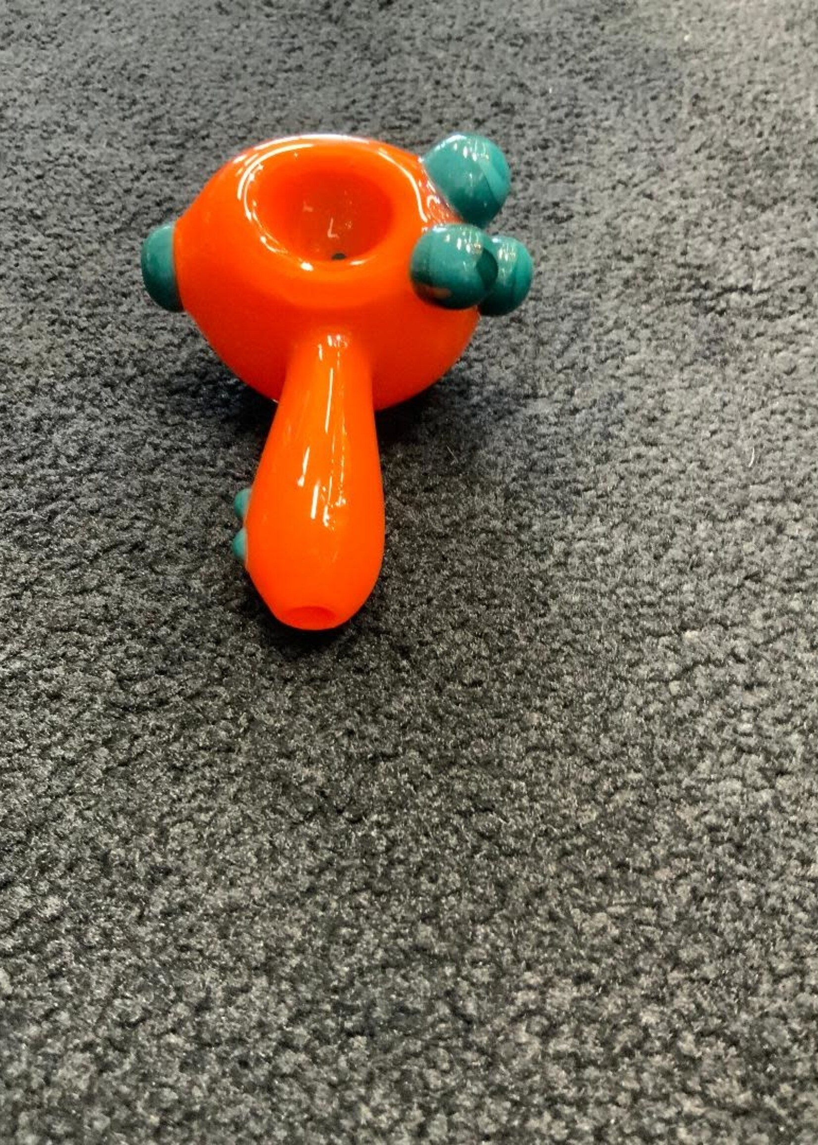 Punky Glass Punky Glass Orange/Teal Handpipe