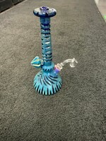 Griffin Glass Griffin Glass Heavy Cold Worked Blue Waterpipe
