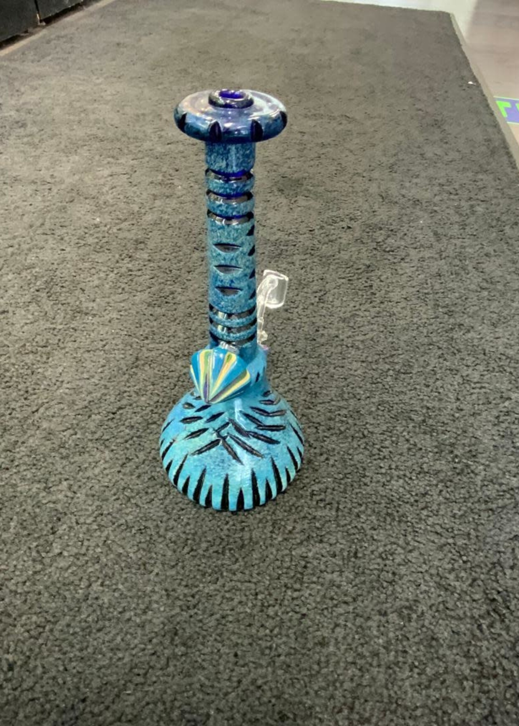 Griffin Glass Griffin Glass Heavy Cold Worked Blue Waterpipe