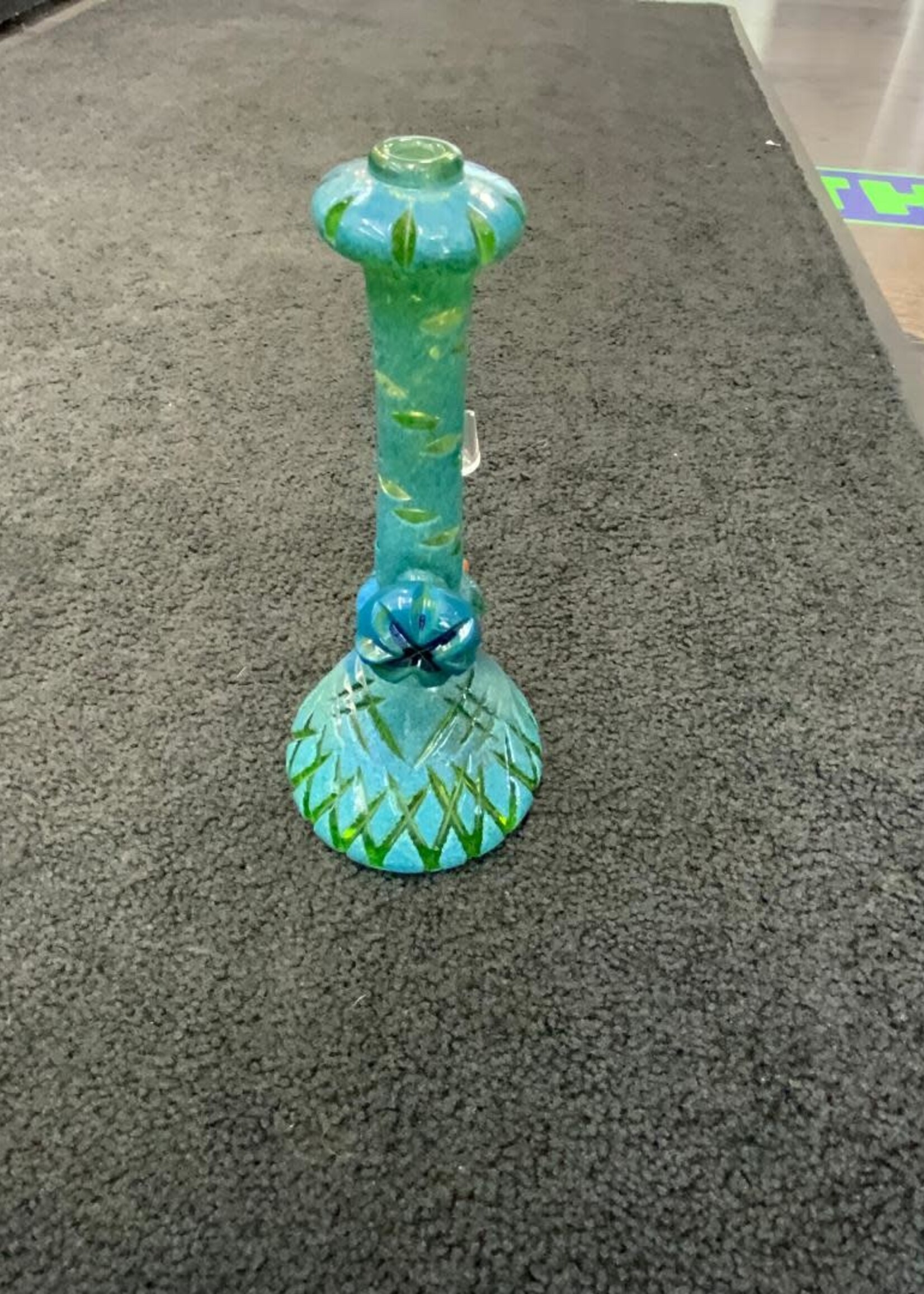 Griffin Glass Griffin Glass Heavy Cold Worked Green Waterpipe