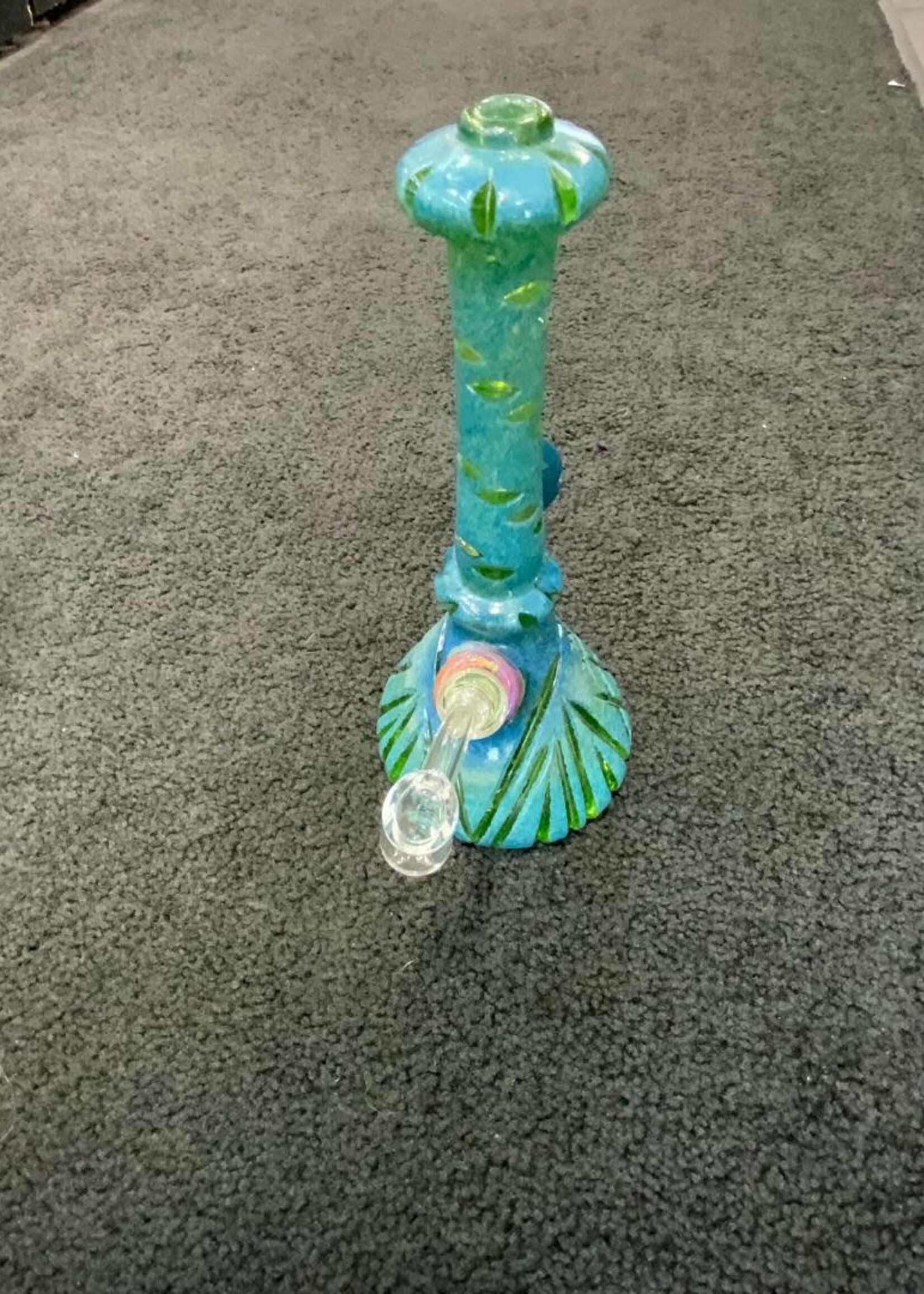 Griffin Glass Griffin Glass Heavy Cold Worked Green Waterpipe