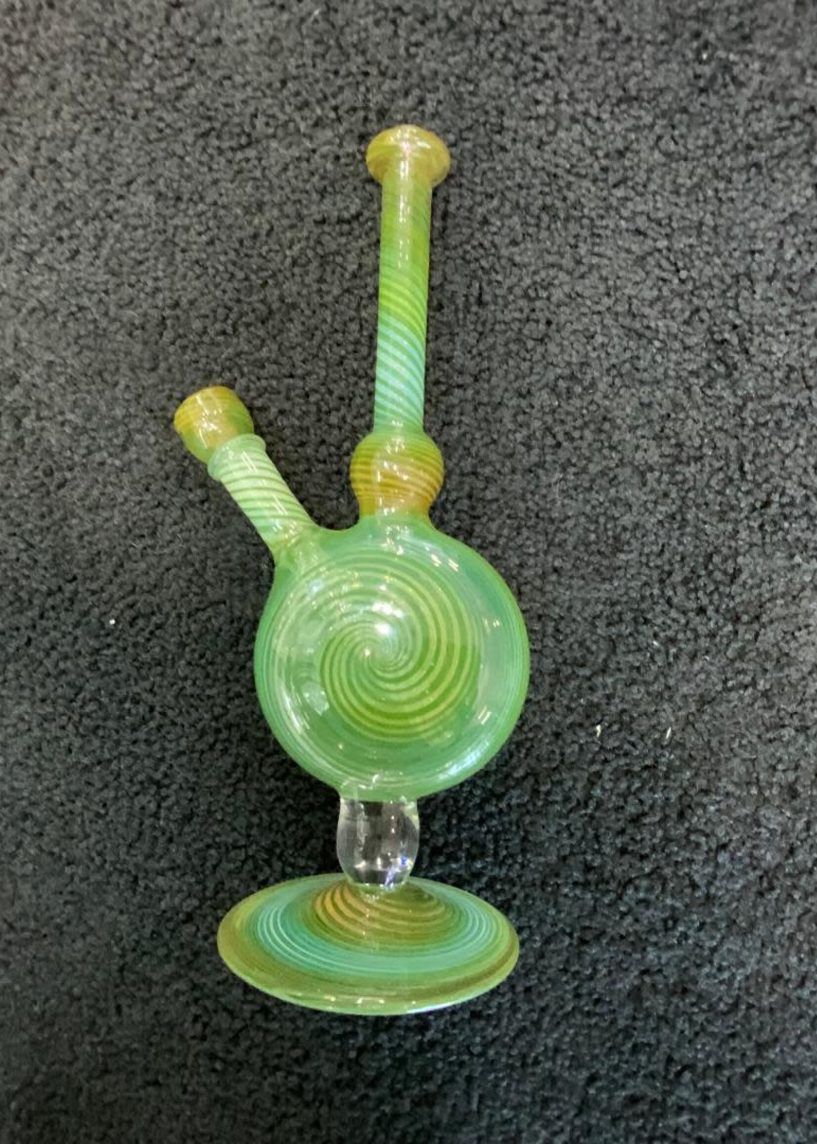 Griffin Glass Griffin Glass Green Swirl Lollipop Waterpipe