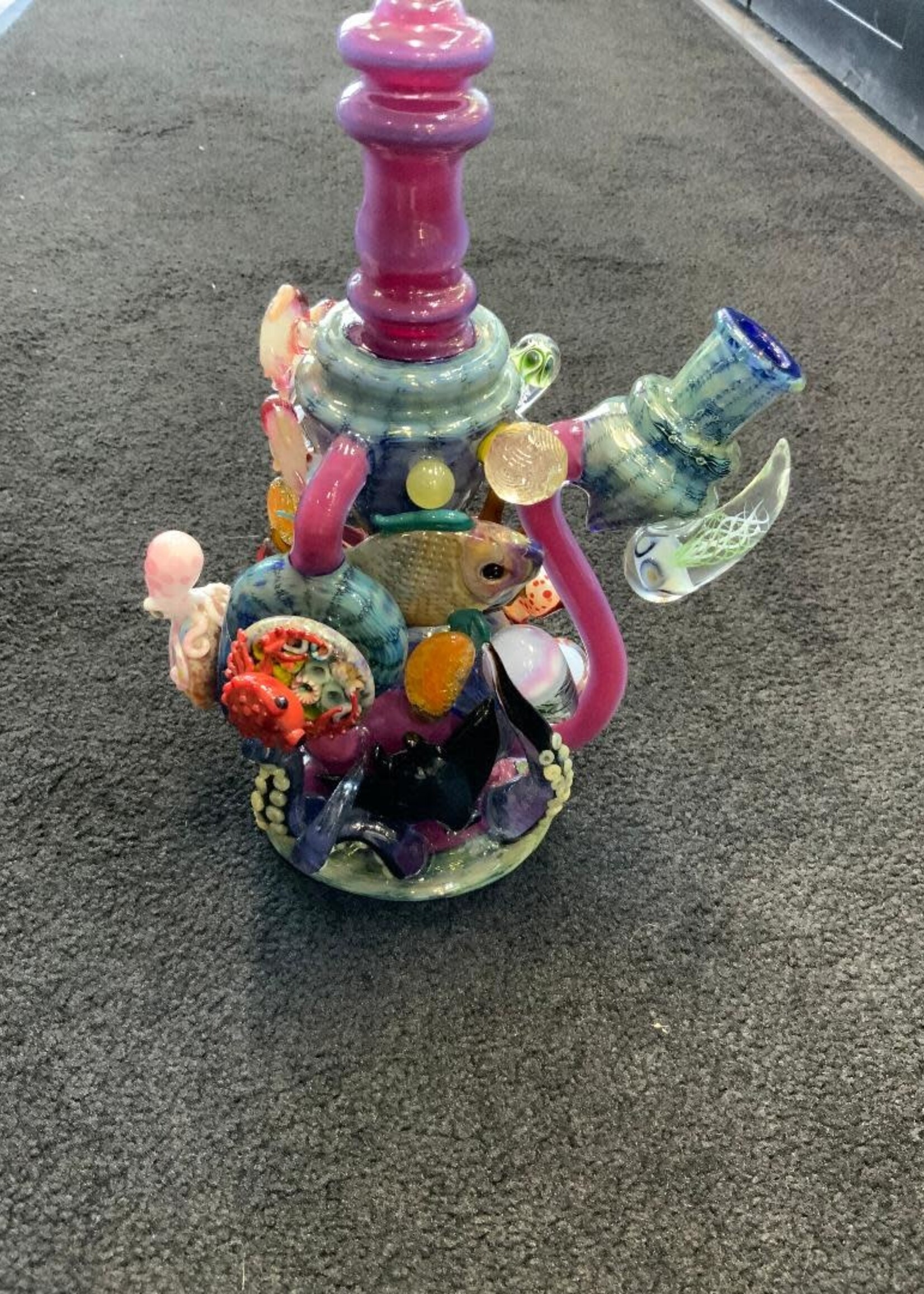 Kevin Beecher Kevin Beecher Collaboration Under The Sea XL UV Recycler Waterpipe W/Carb Cap