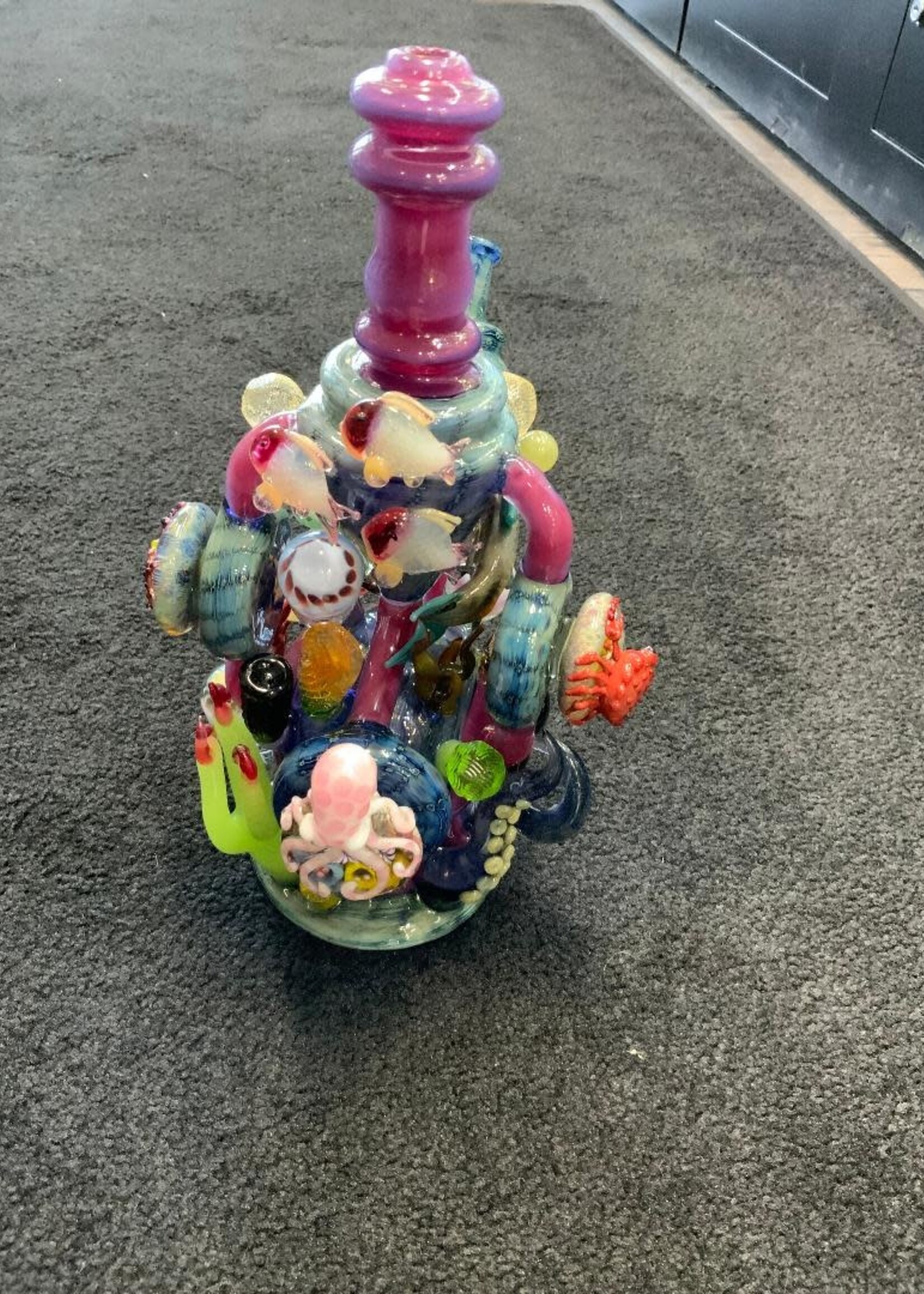 Kevin Beecher Kevin Beecher Collaboration Under The Sea XL UV Recycler Waterpipe W/Carb Cap