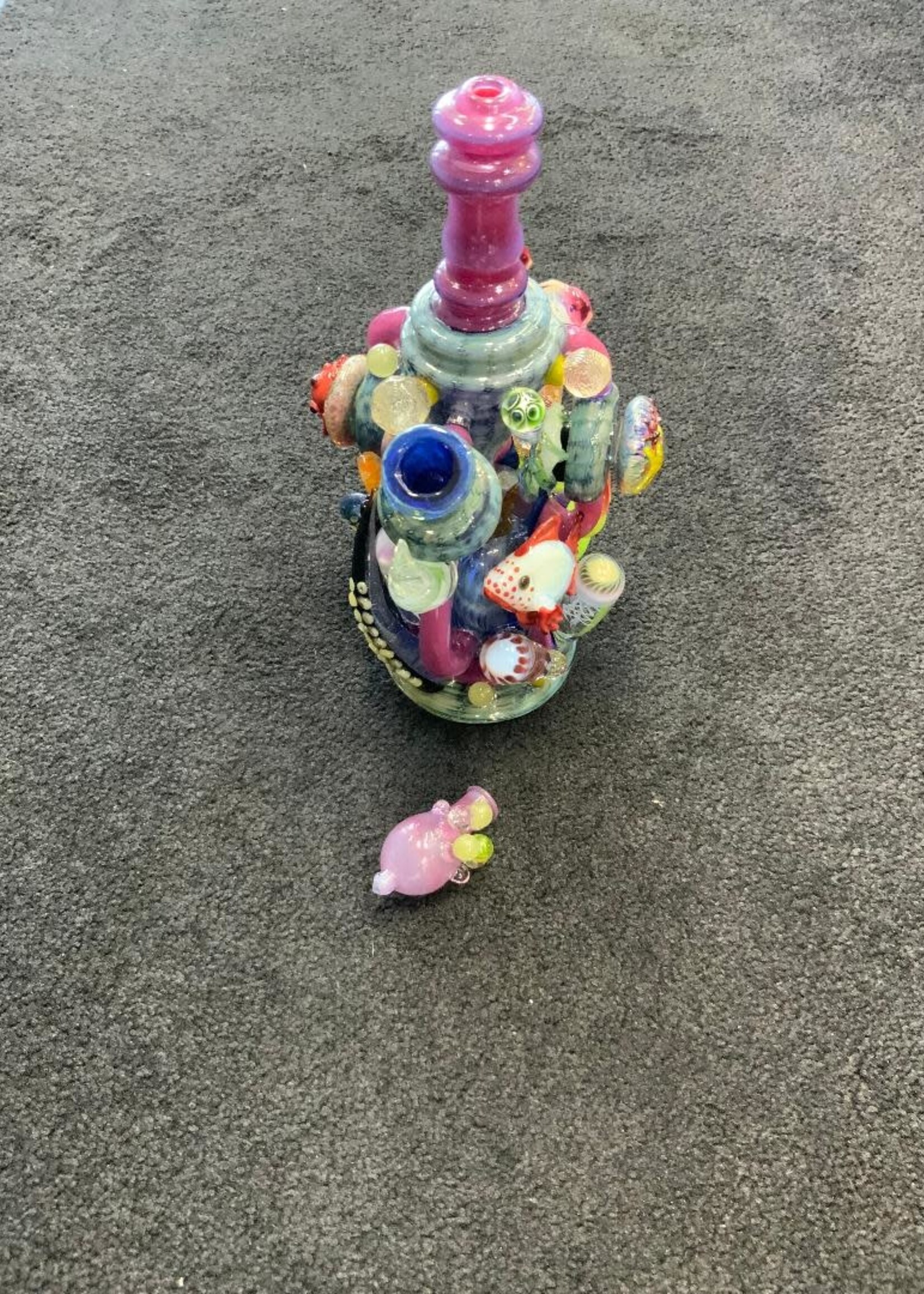 Kevin Beecher Kevin Beecher Collaboration Under The Sea XL UV Recycler Waterpipe W/Carb Cap