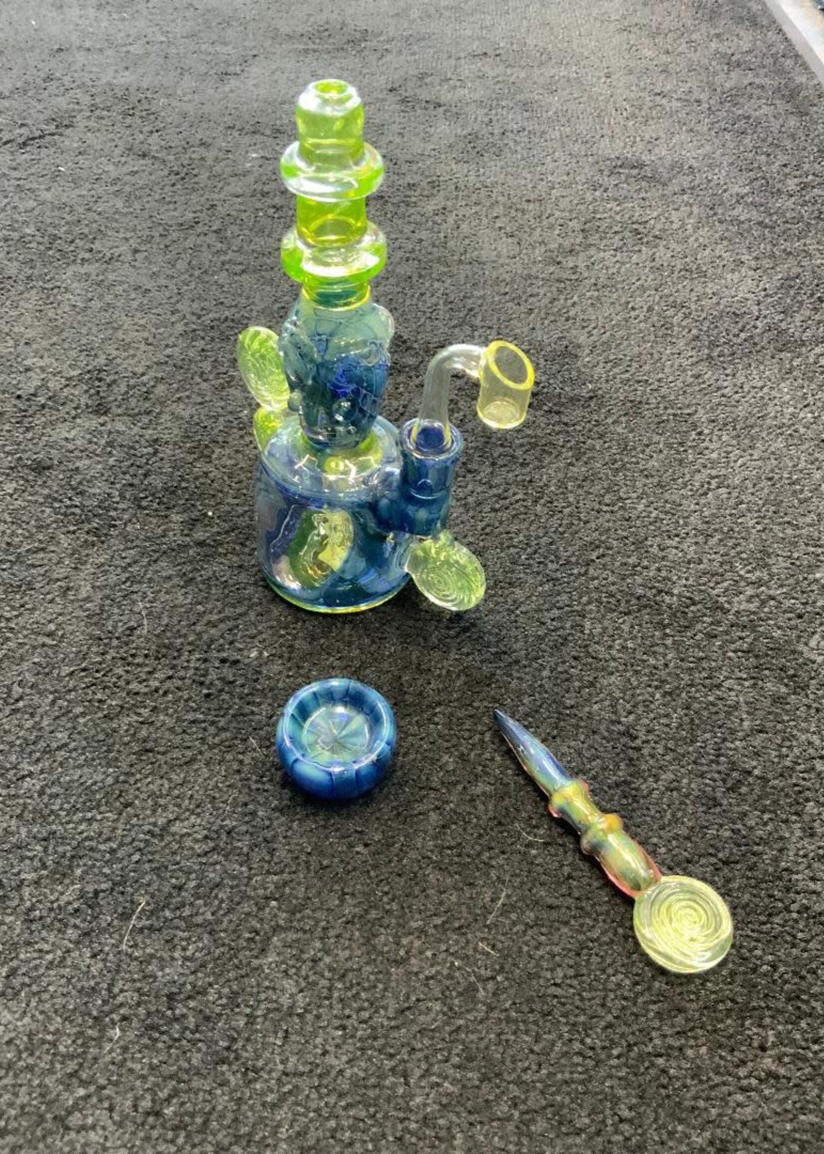 Kevin Beecher Kevin Beecher Collaboration UV Beaker Waterpipe Set W/Dab Tool/Carb Cap Dish