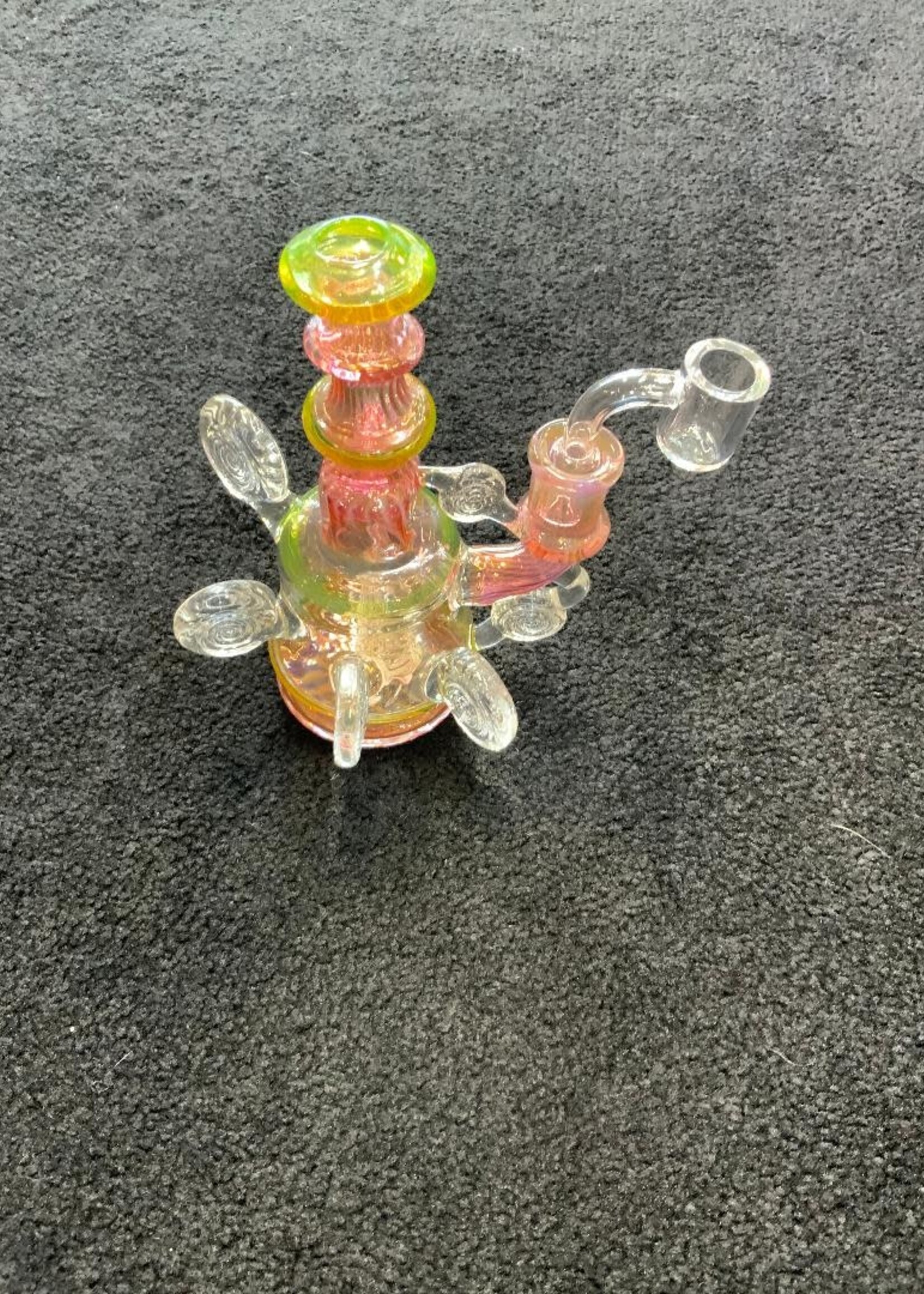 Kevin Beecher Kevin Beecher Collaboration UV Pink/Green Stamp Waterpipe