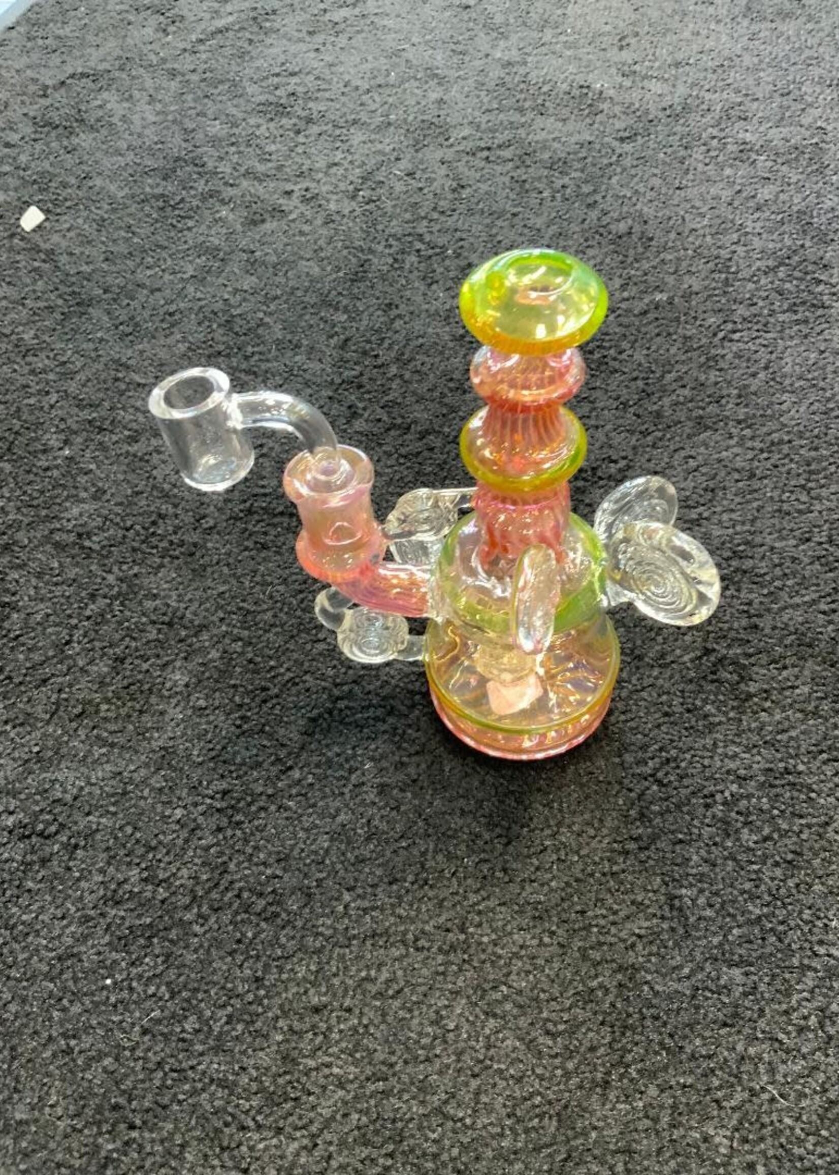 Kevin Beecher Kevin Beecher Collaboration UV Pink/Green Stamp Waterpipe