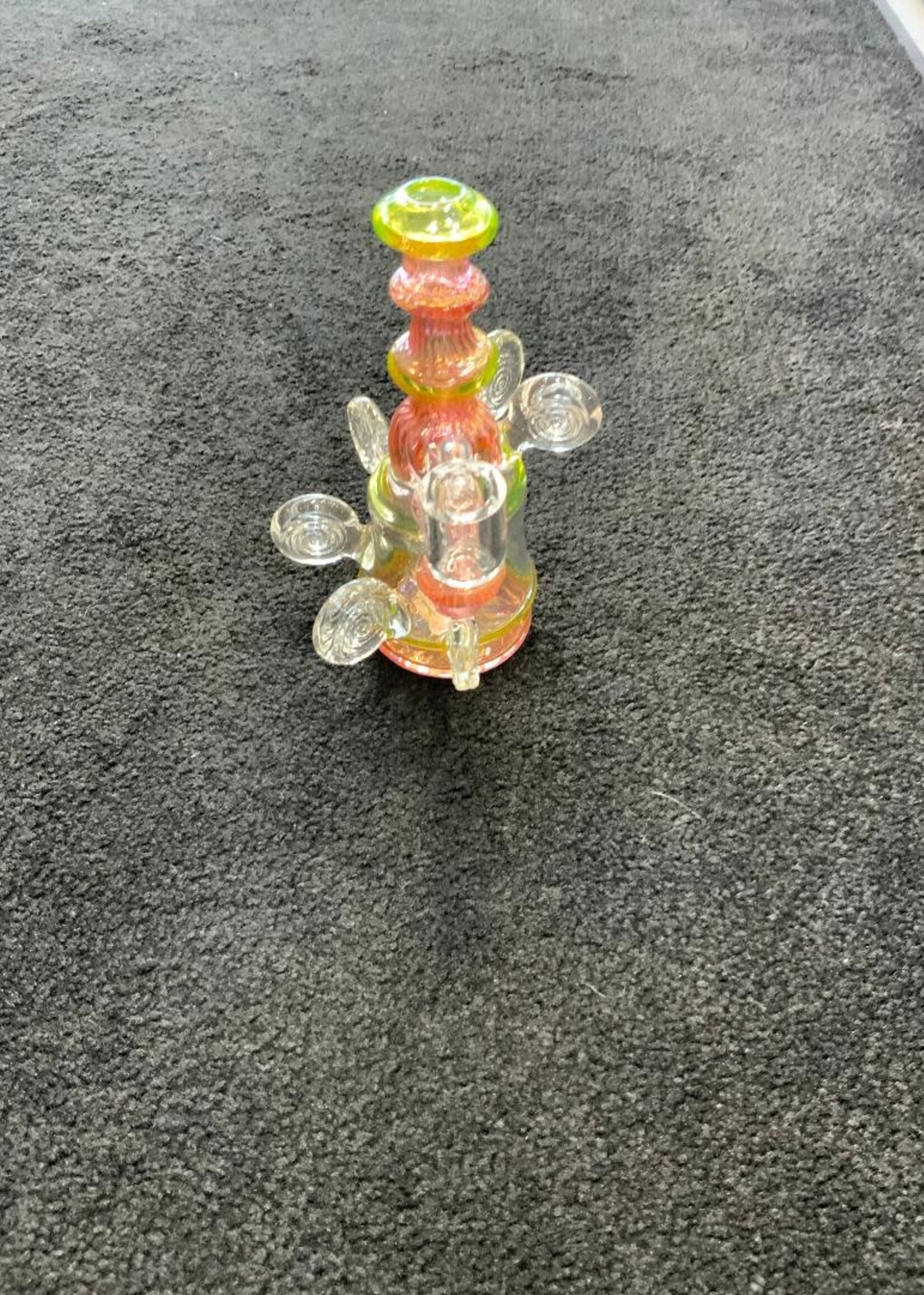 Kevin Beecher Kevin Beecher Collaboration UV Pink/Green Stamp Waterpipe
