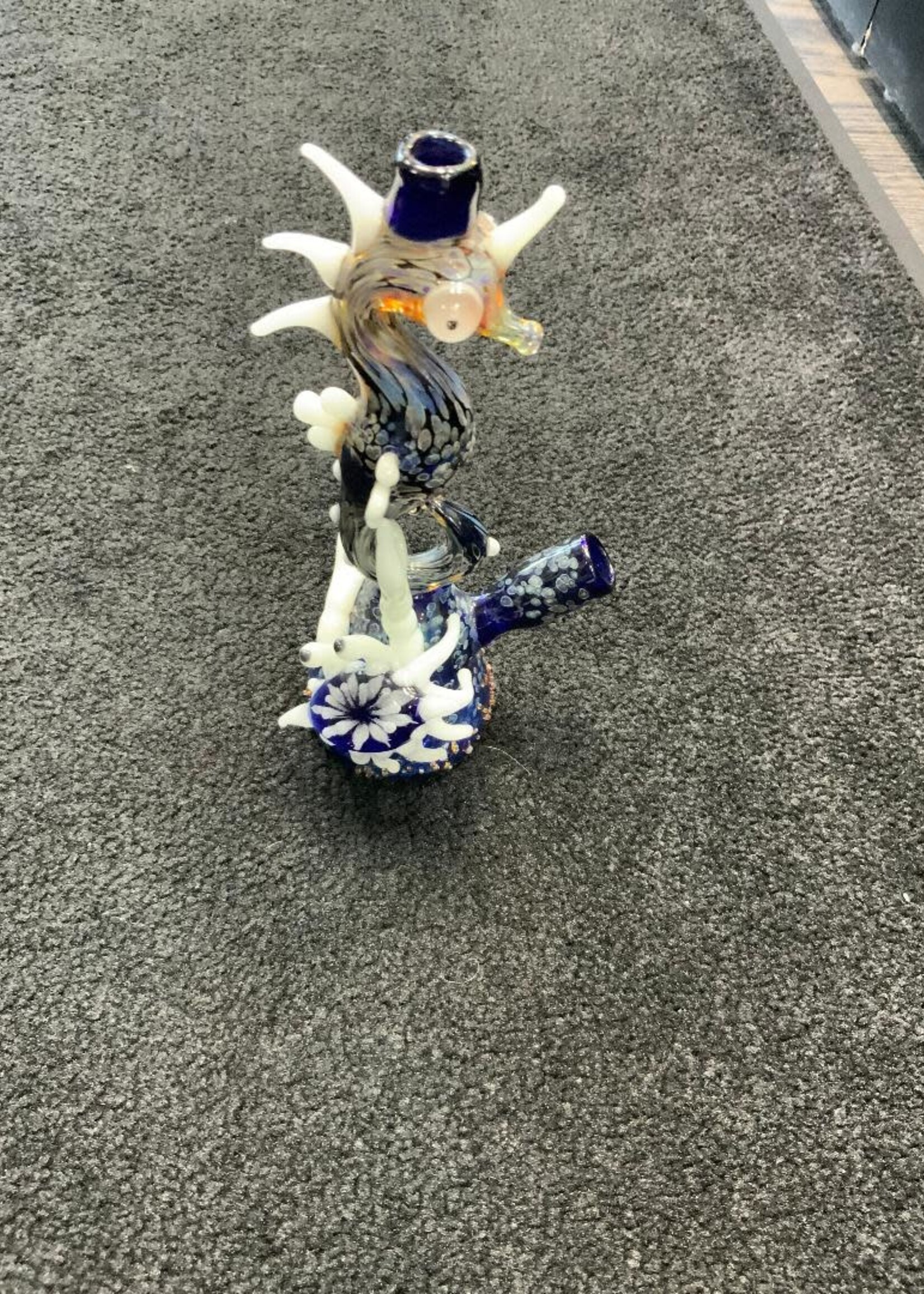 Arehart Glass Arehart Glass Glow Crab & Seahorse Waterpipe