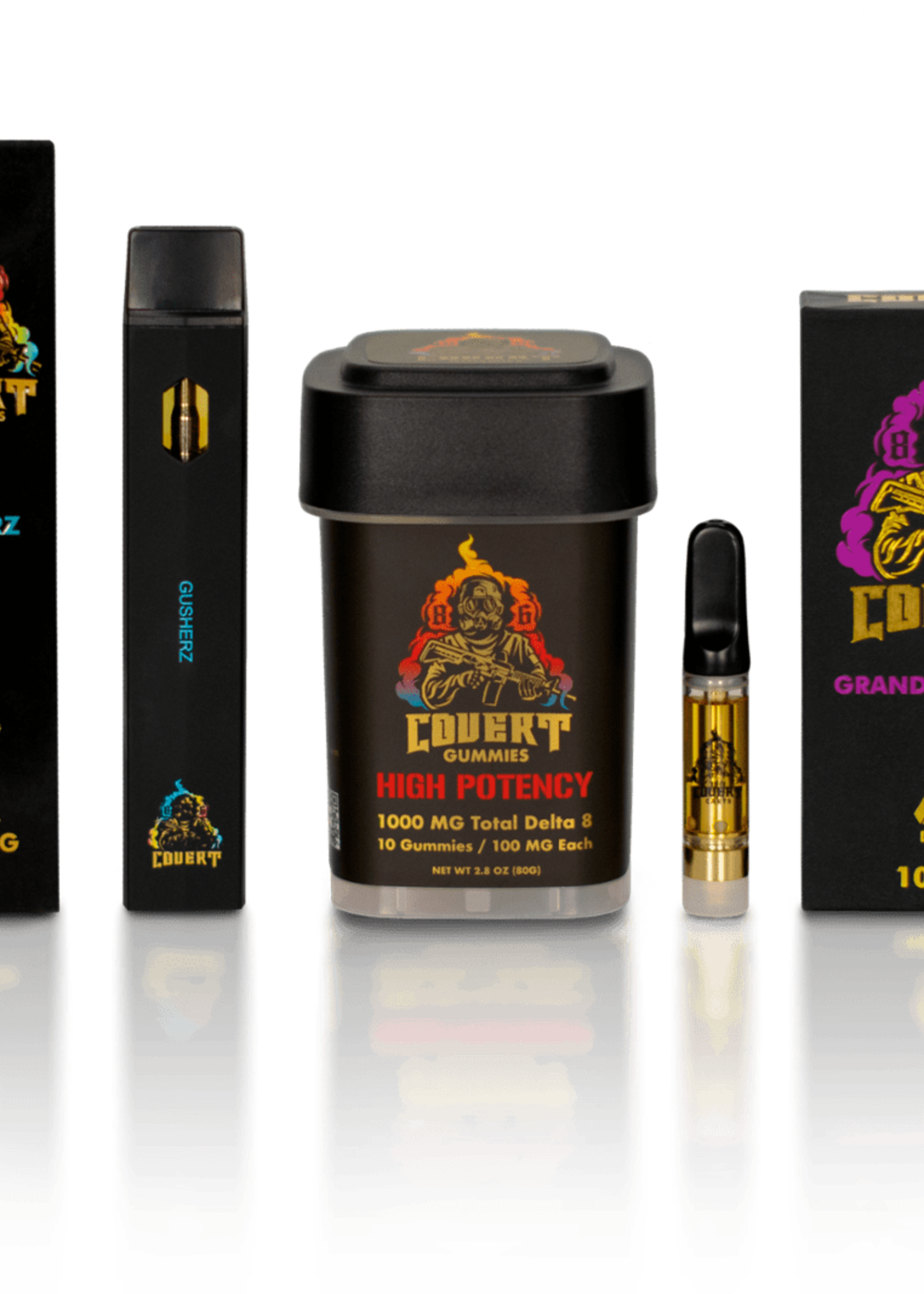 Covert Covert D8/THC-O 2 Pre-Rolls /1 Gram Each Gelato Hybrid