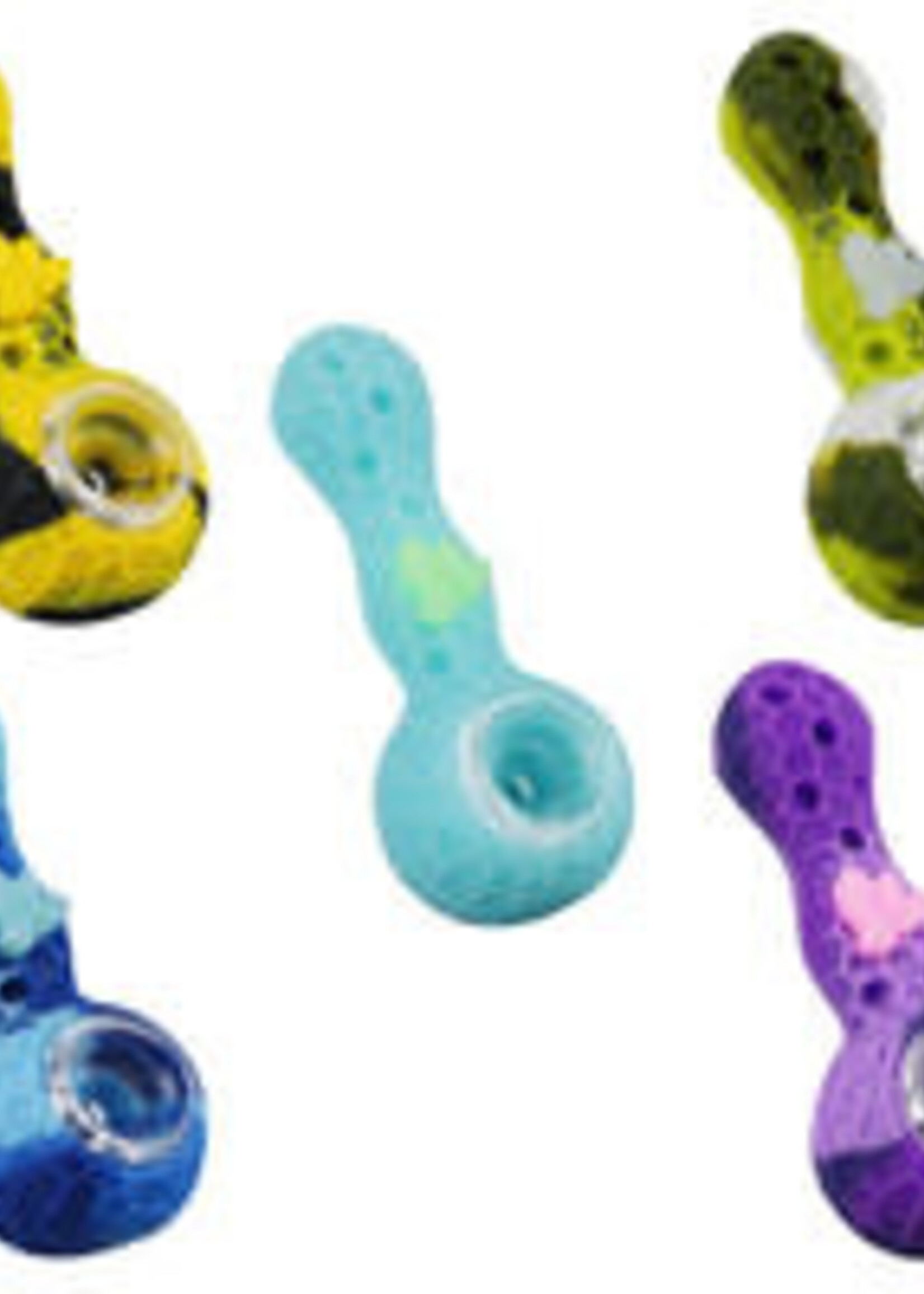 Silicone Bee Hand Pipe - 4.15" / Colors Vary