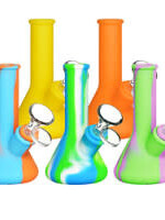 Silicone Beaker Travel Water Pipe | 5" | 14mm F | Colors Vary