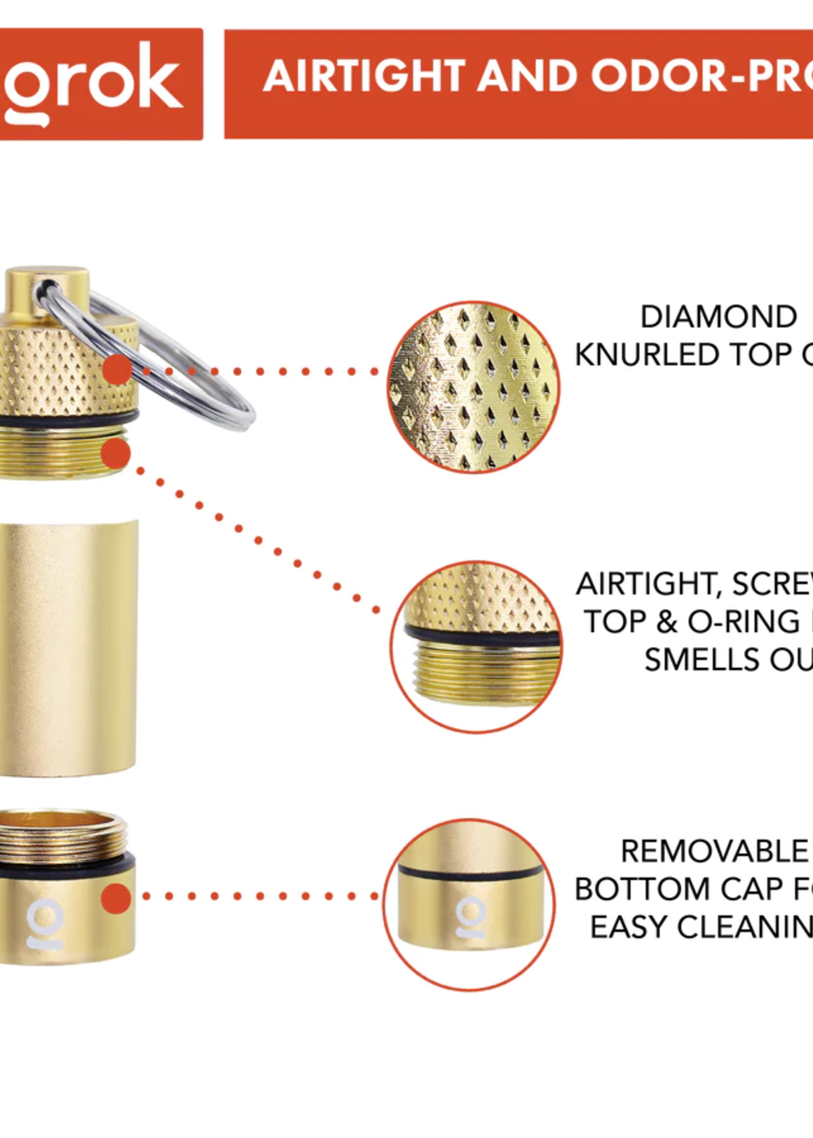 ongrok ongrok Storage Key Chain Gun Metal