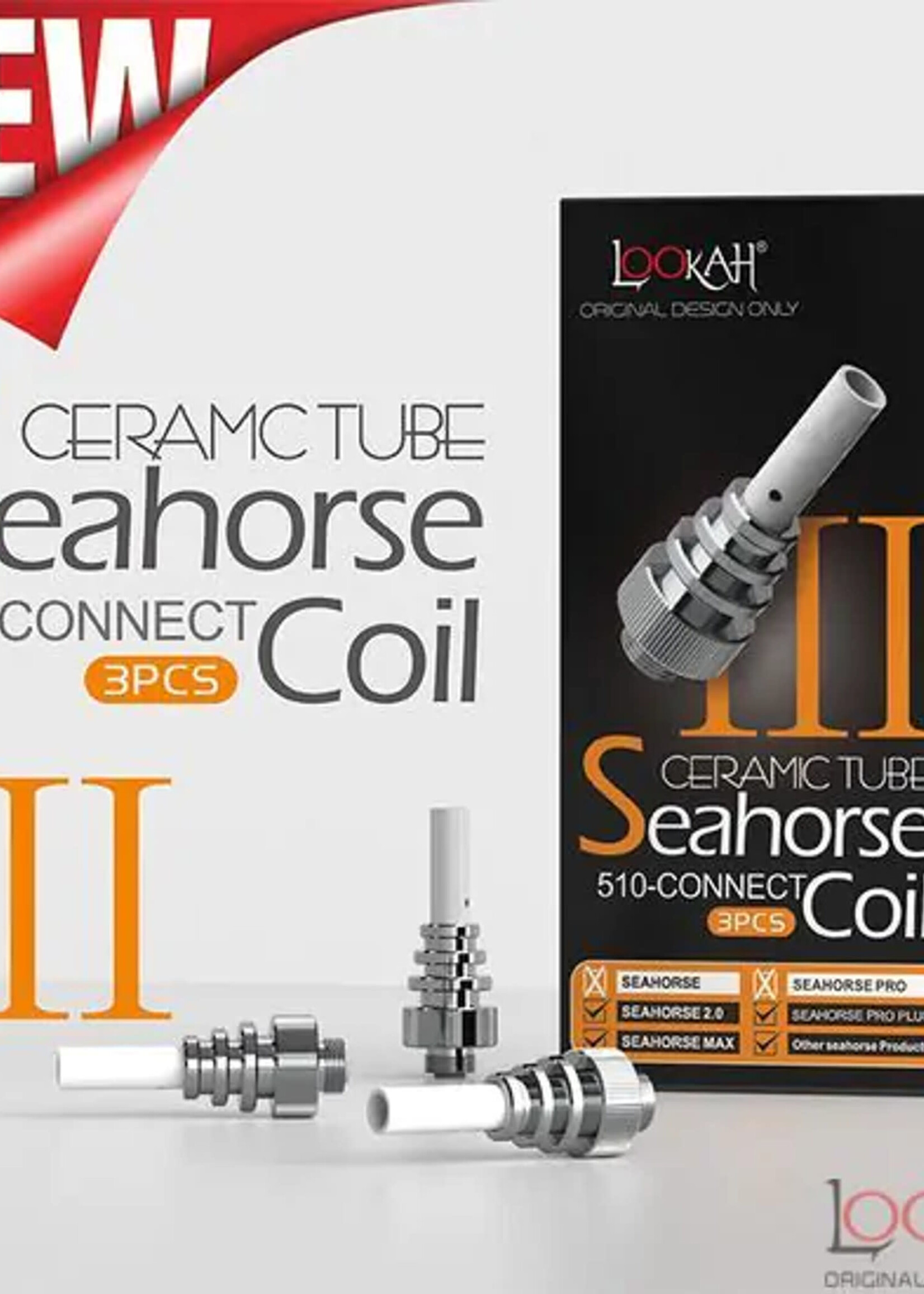 Lookah Single (1) Lookah Seahorse Ceramic Tube 510 Thread Coil III