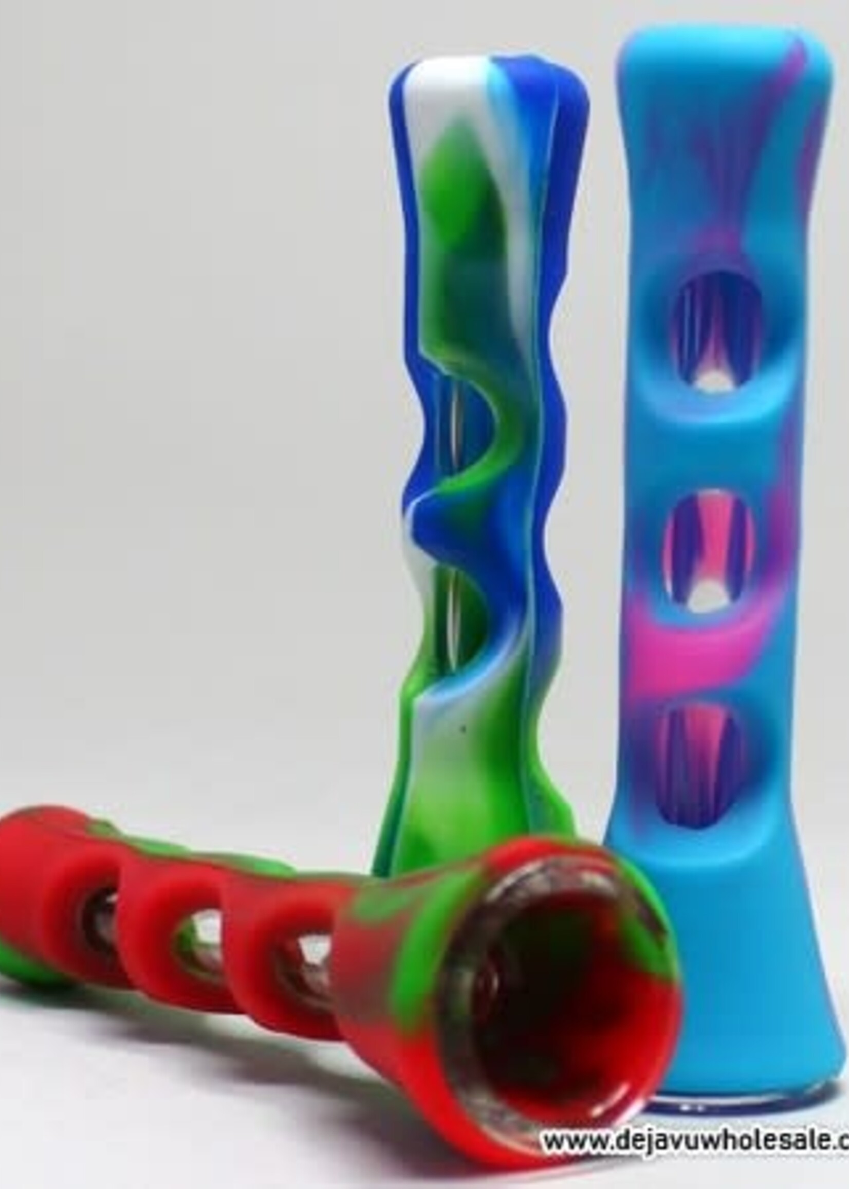 3.5" Colorful Silicone/Glass Chillum