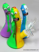 5.5'' Silicone Pickle Beaker Water Pipe With Bowl